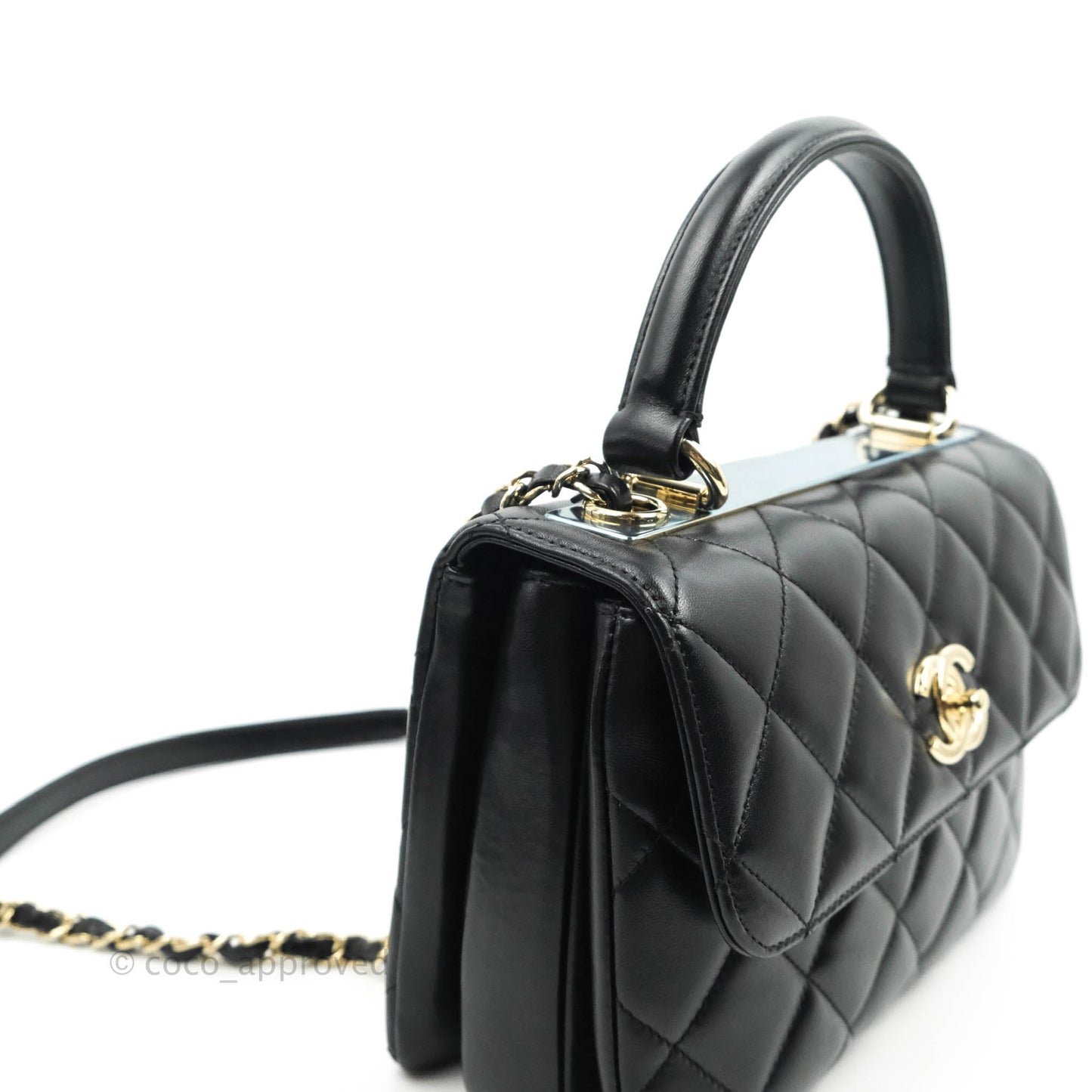 Chanel Trendy CC Small Black Lambskin Gold Hardware