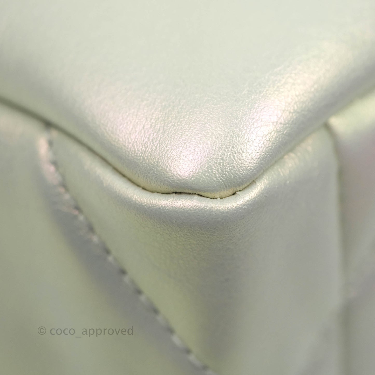 Chanel 19 Small Iridescent White Mixed Hardware