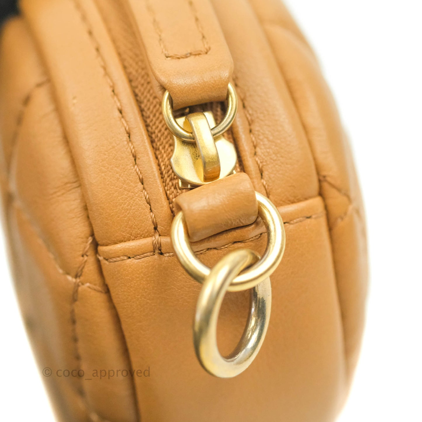 Chanel Quilted Flap With Coin Purse Caramel Calfskin Aged Gold Hardware 19K