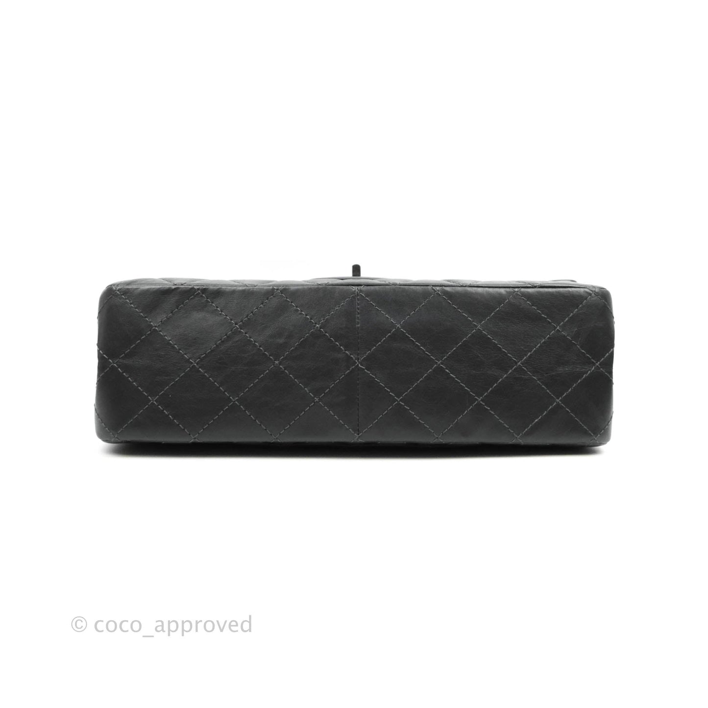 Chanel Reissue 227 Quilted Dark Grey Aged Calfskin Ruthenium Hardware