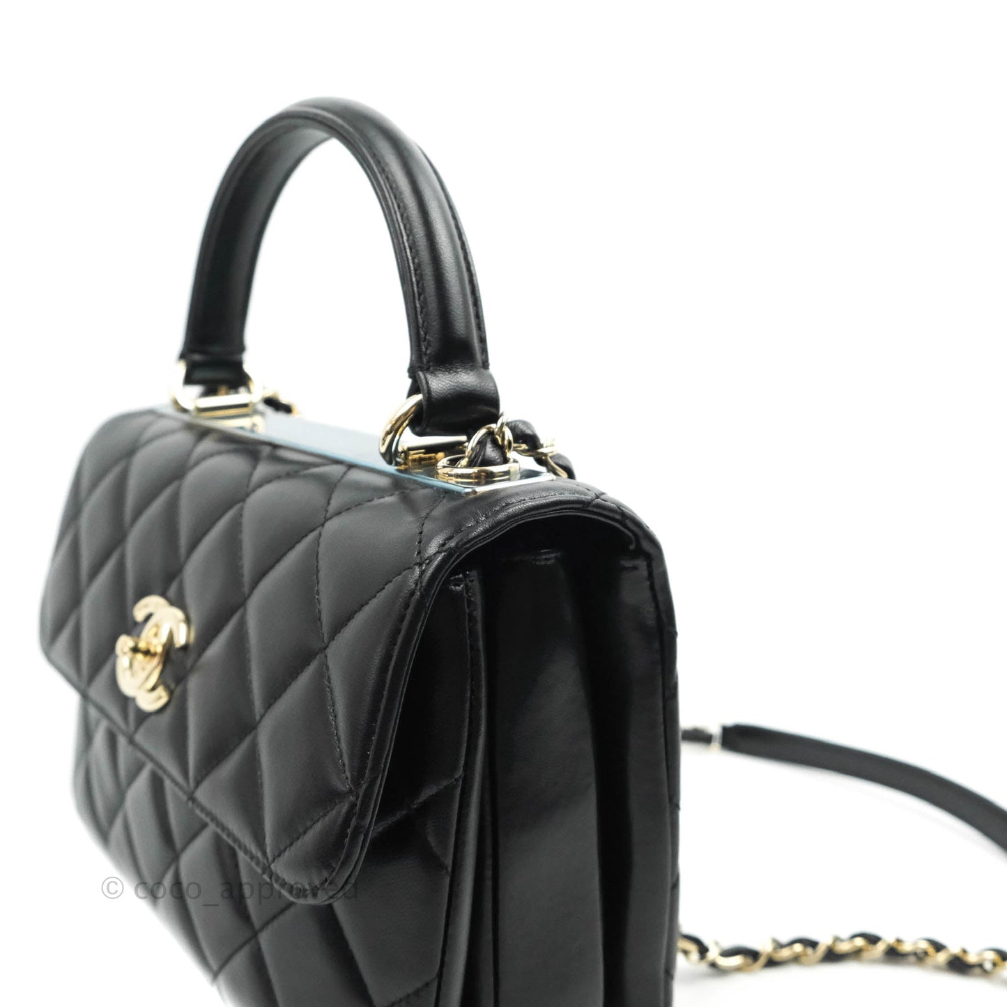Chanel Trendy CC Small Black Lambskin Gold Hardware