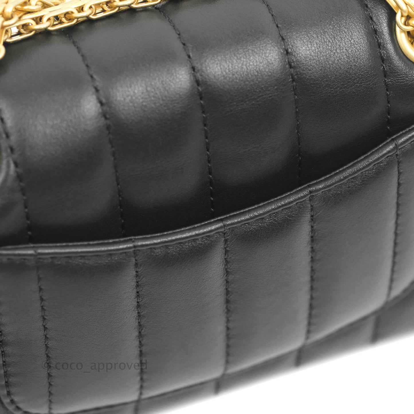Chanel Mini Reissue 224 Vertical Quilted Black Calfskin Aged Gold Hardware