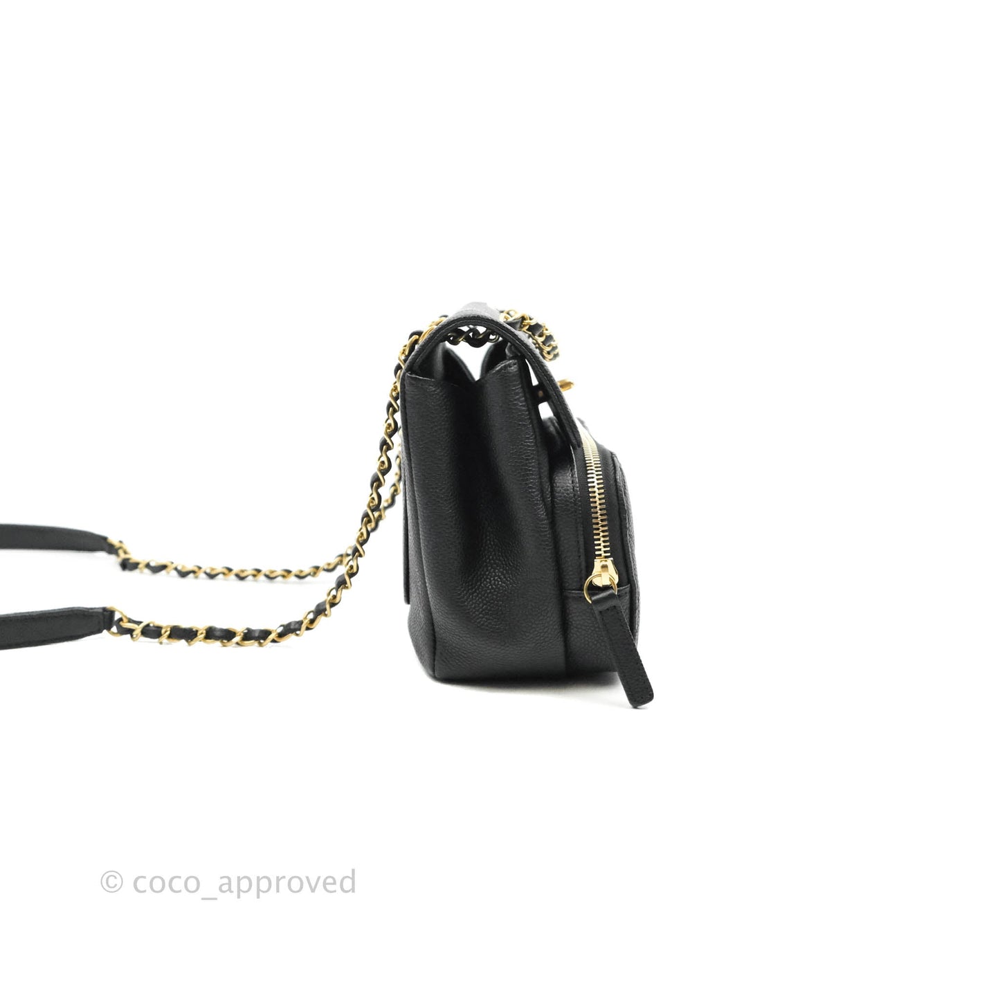 Chanel Small Flap Bag Black Caviar Gold Hardware 19B