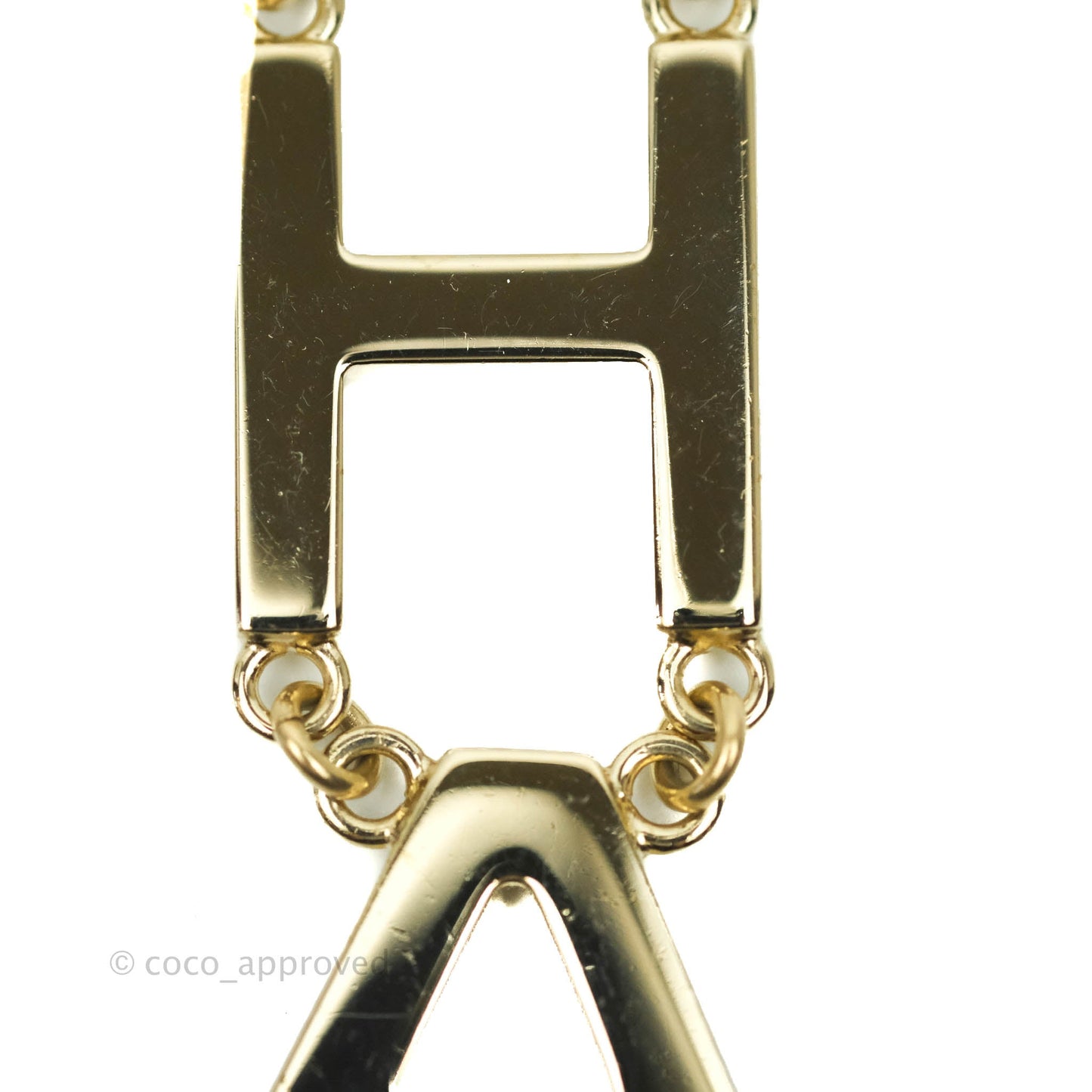 Chanel Letter Cha-Nel Logo Drop Earrings Gold Tone 20V