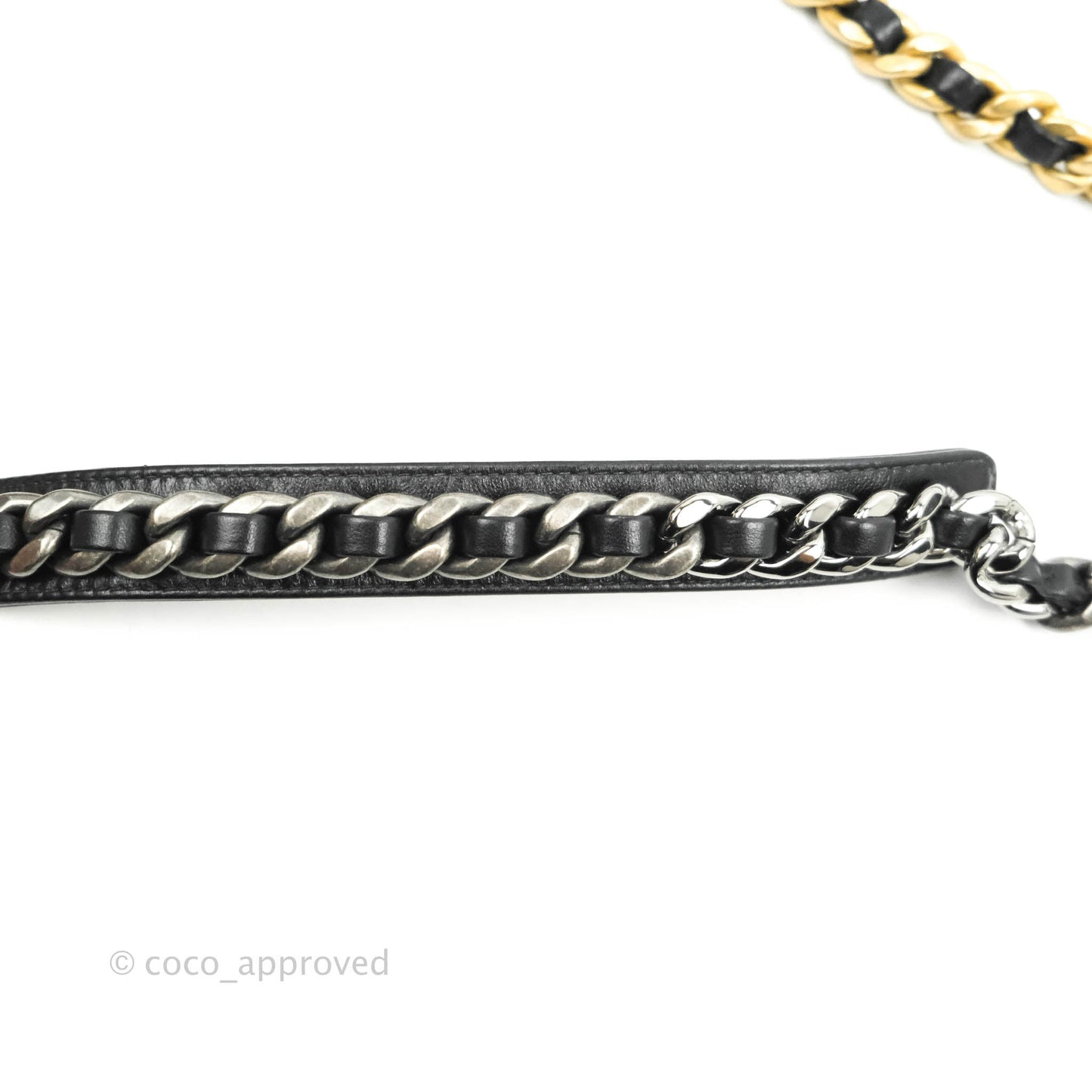 Chanel 19 Medium Beige Black Tweed Mixed Hardware