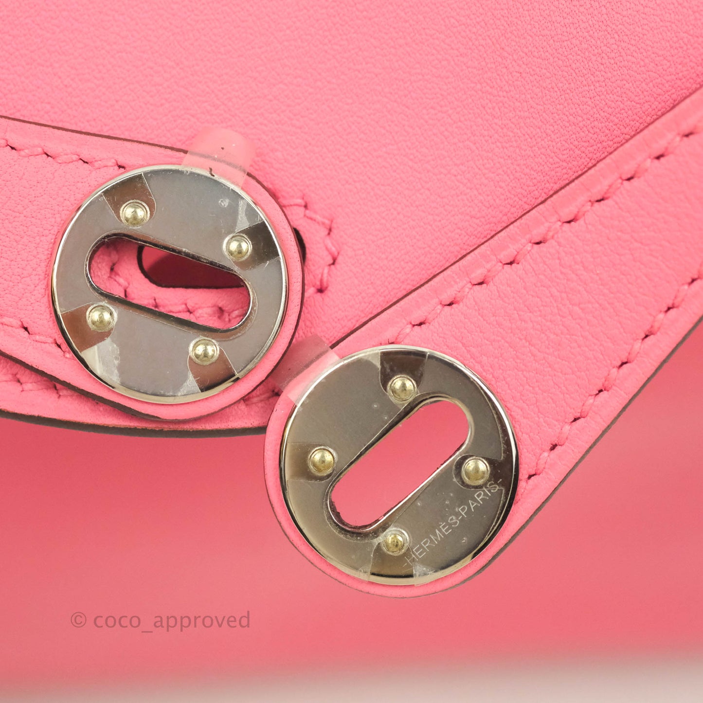 Hermès Mini Lindy 20 Rose Ete Swift Palladium Hardware