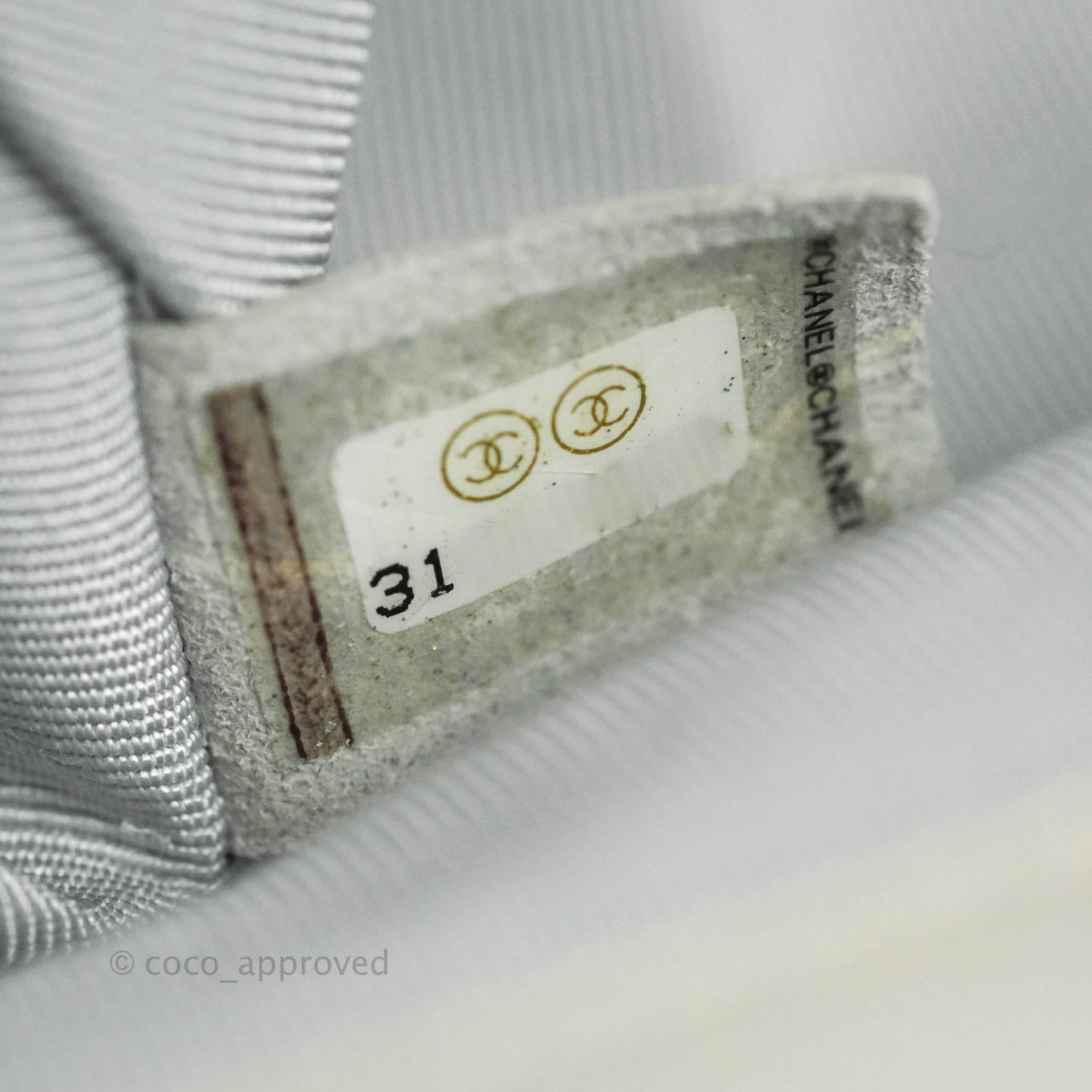 Chanel 19 Small Iridescent White Mixed Hardware