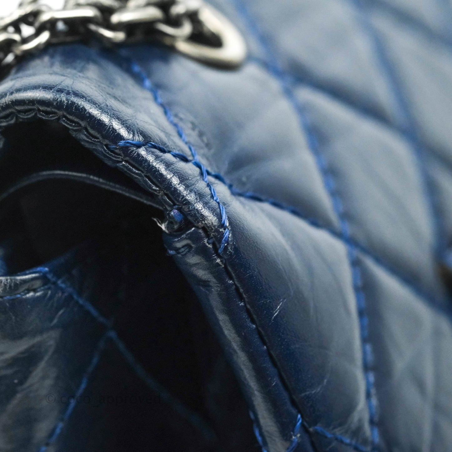 Chanel Reissue 227 Quilted Navy Aged Calfskin Ruthenium Hardware