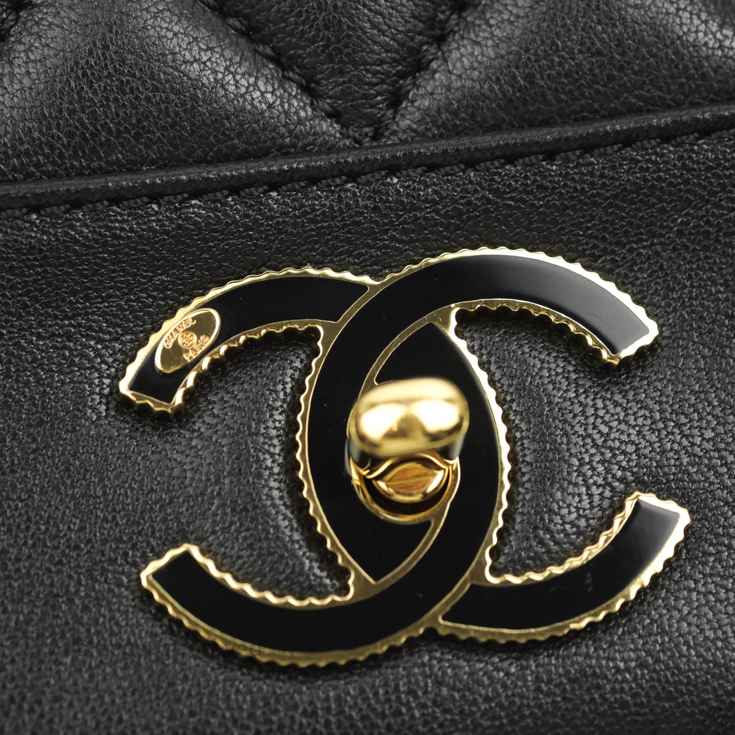 Chanel Mademoiselle Flap Bag Black Calfskin Gold Hardware