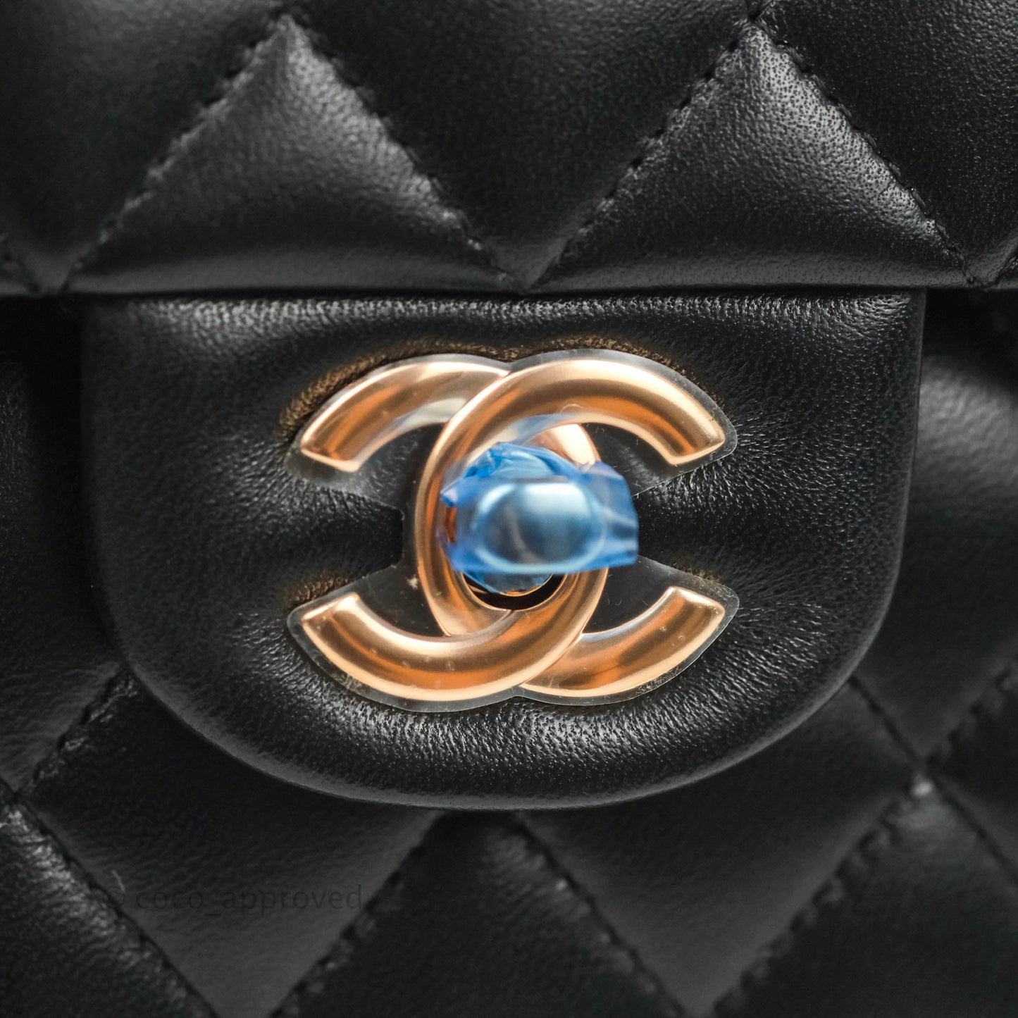 Chanel Classic Small S/M Flap Black Lambskin Rose Pink-Gold Hardware
