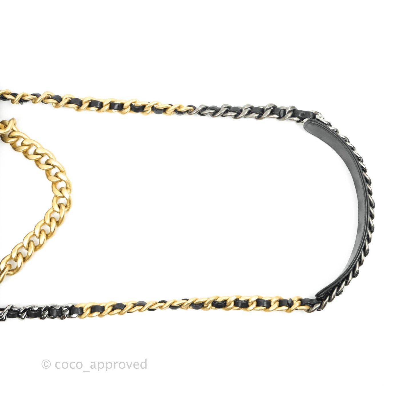 Chanel 19 Medium Beige Black Tweed Mixed Hardware