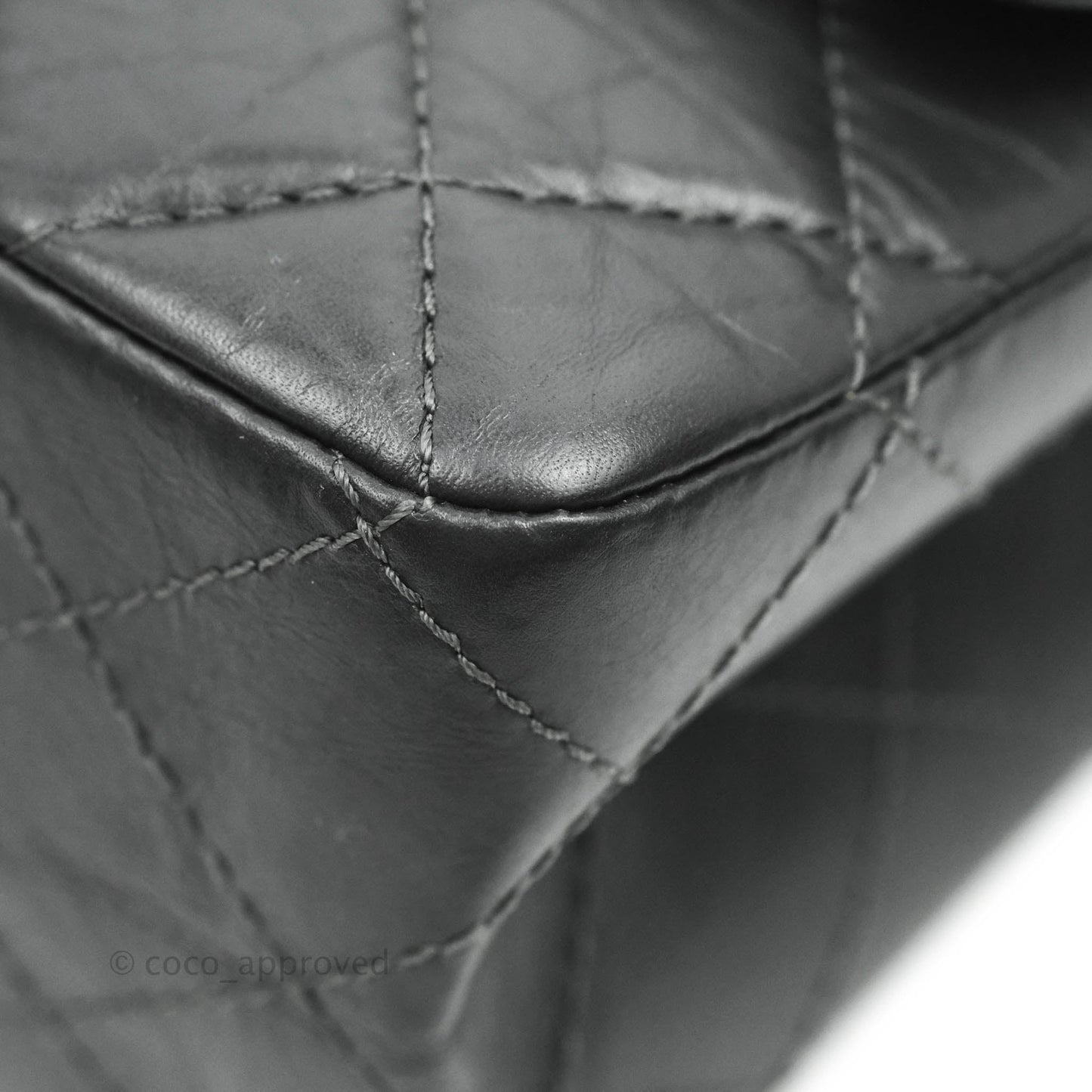Chanel Reissue 227 Quilted Dark Grey Aged Calfskin Ruthenium Hardware