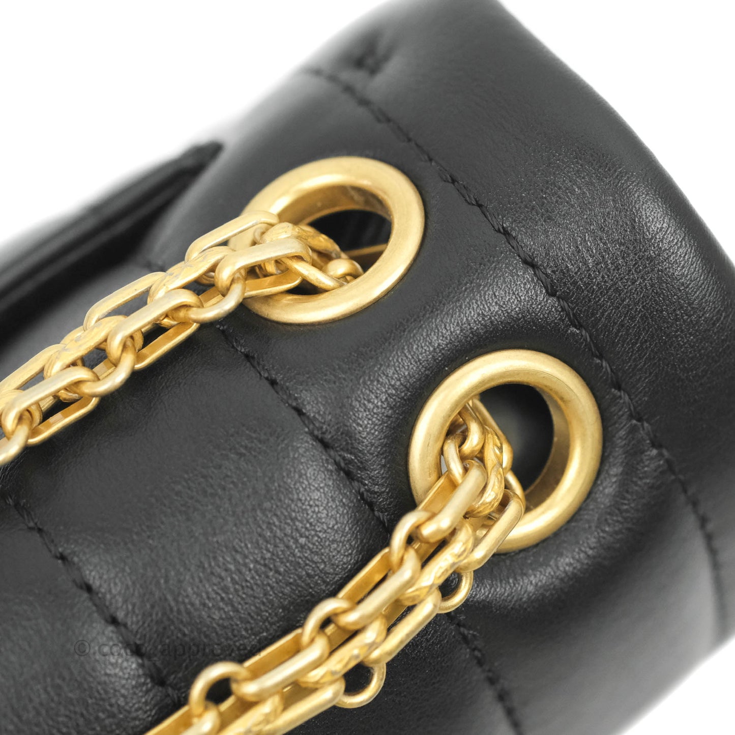 Chanel Mini Reissue 224 Vertical Quilted Black Calfskin Aged Gold Hardware
