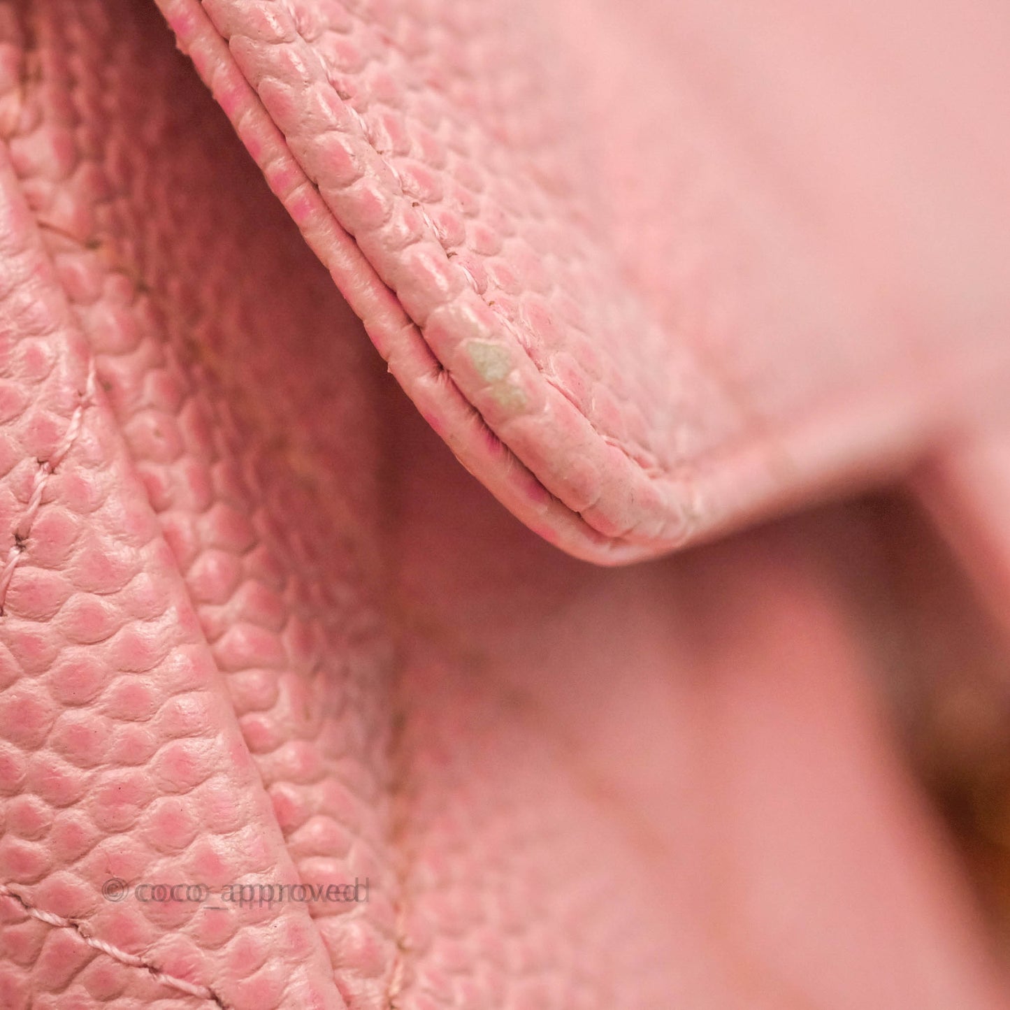 Chanel Vintage Quilted Mini Square Flap Pink Caviar 24K Gold Hardware