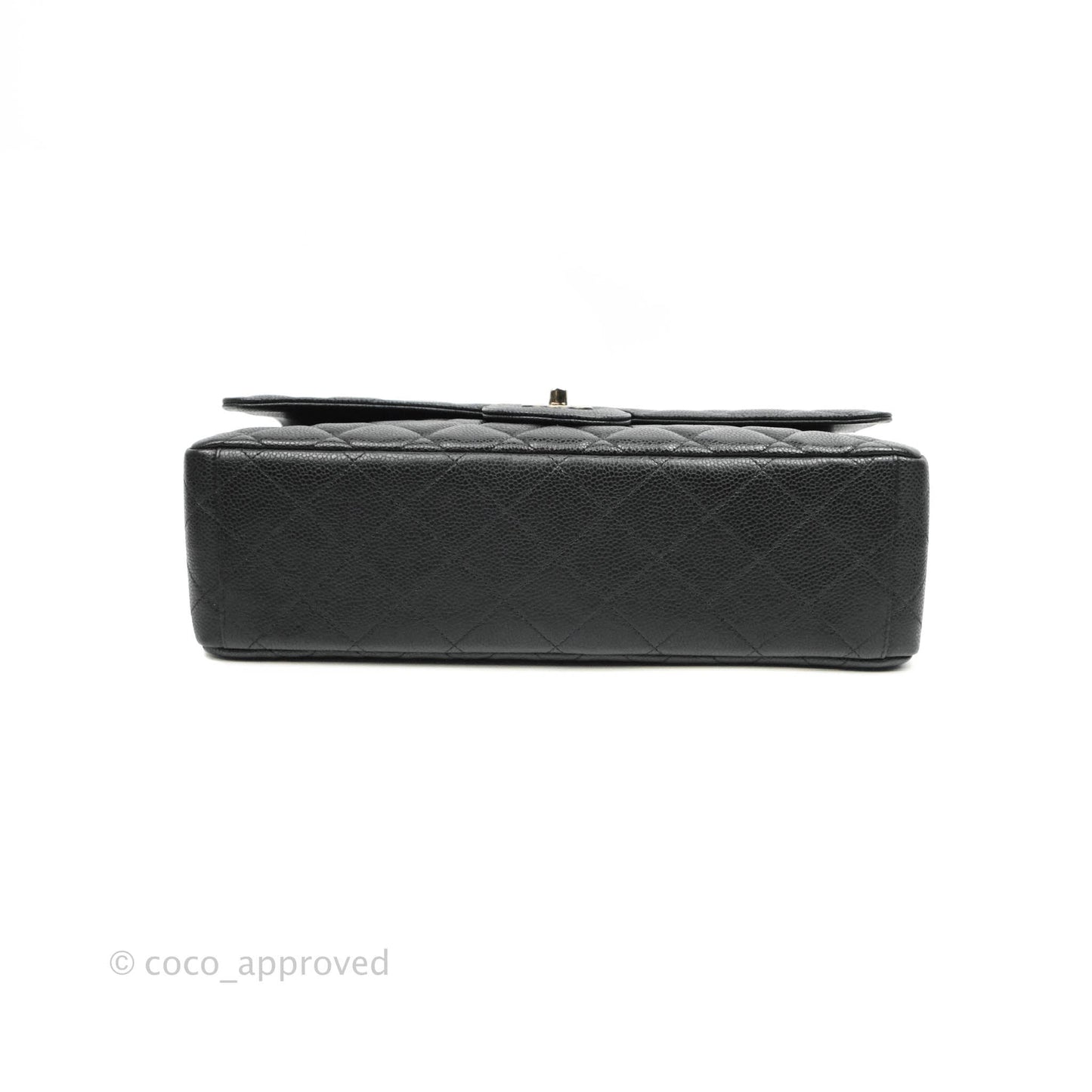Chanel Single Flap Maxi Caviar Black Silver Hardware