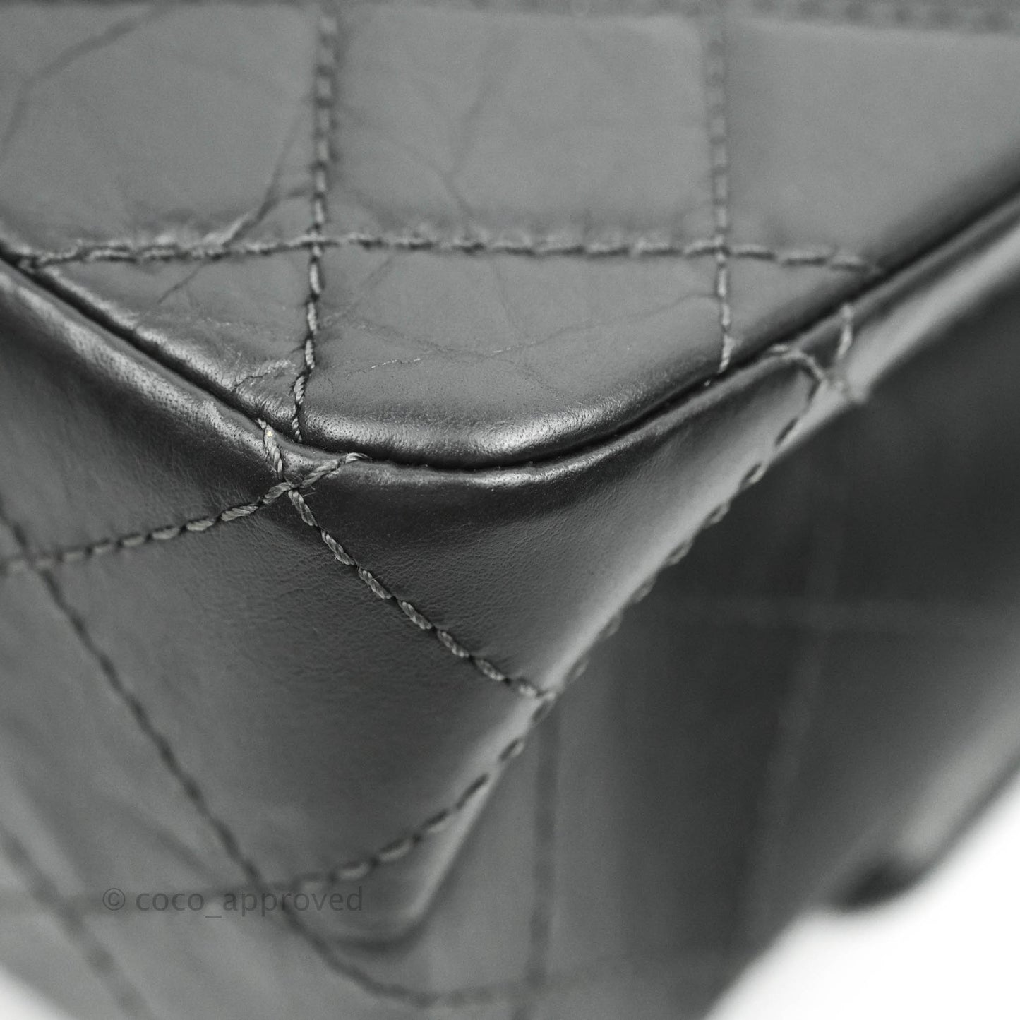 Chanel Reissue 227 Quilted Dark Grey Aged Calfskin Ruthenium Hardware