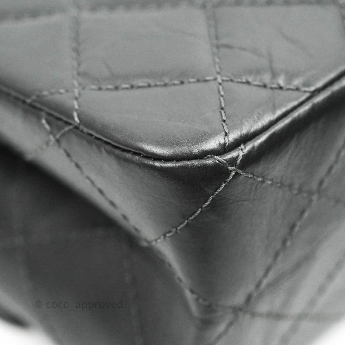 Chanel Reissue 227 Quilted Dark Grey Aged Calfskin Ruthenium Hardware
