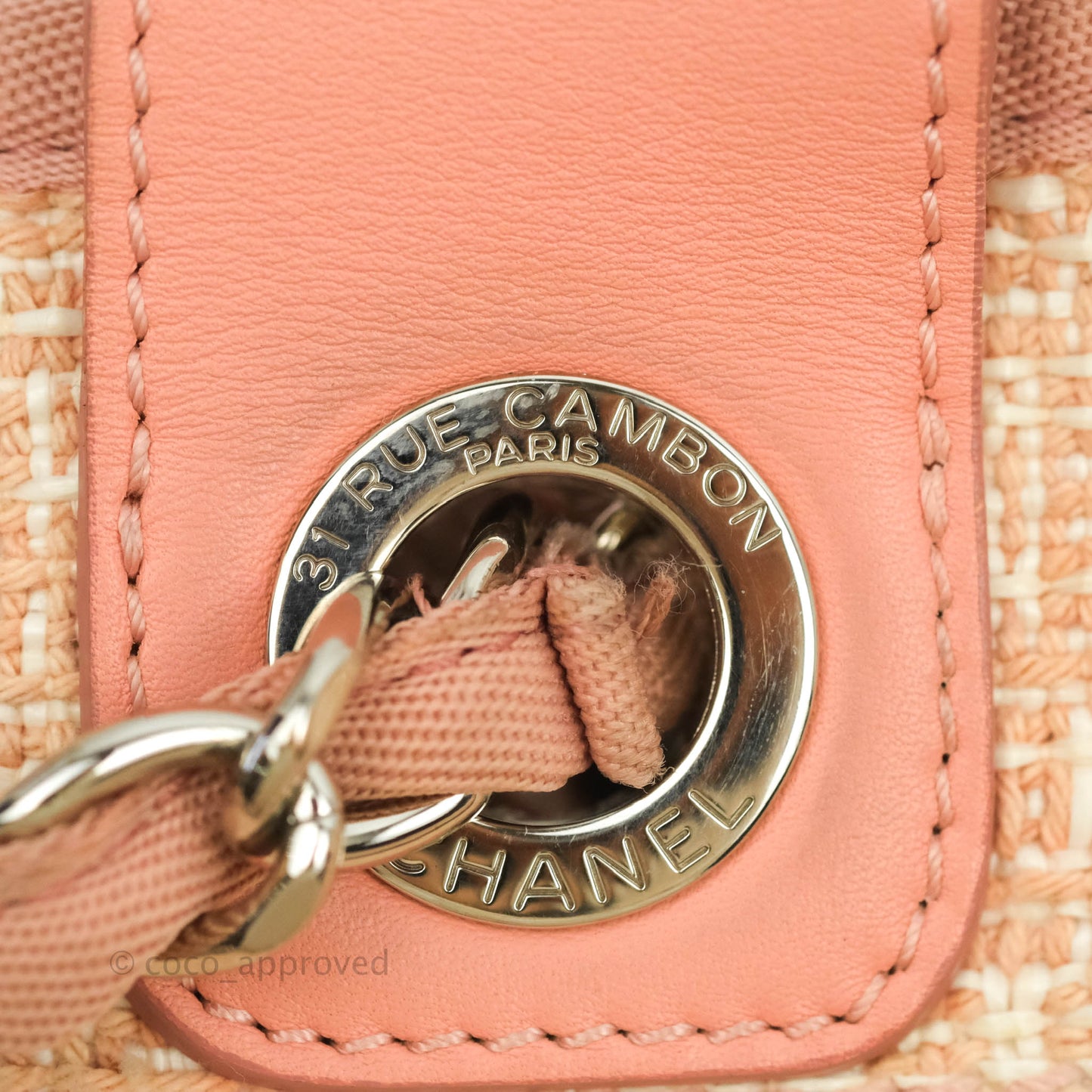 Chanel Large Deauville Pink Tweed