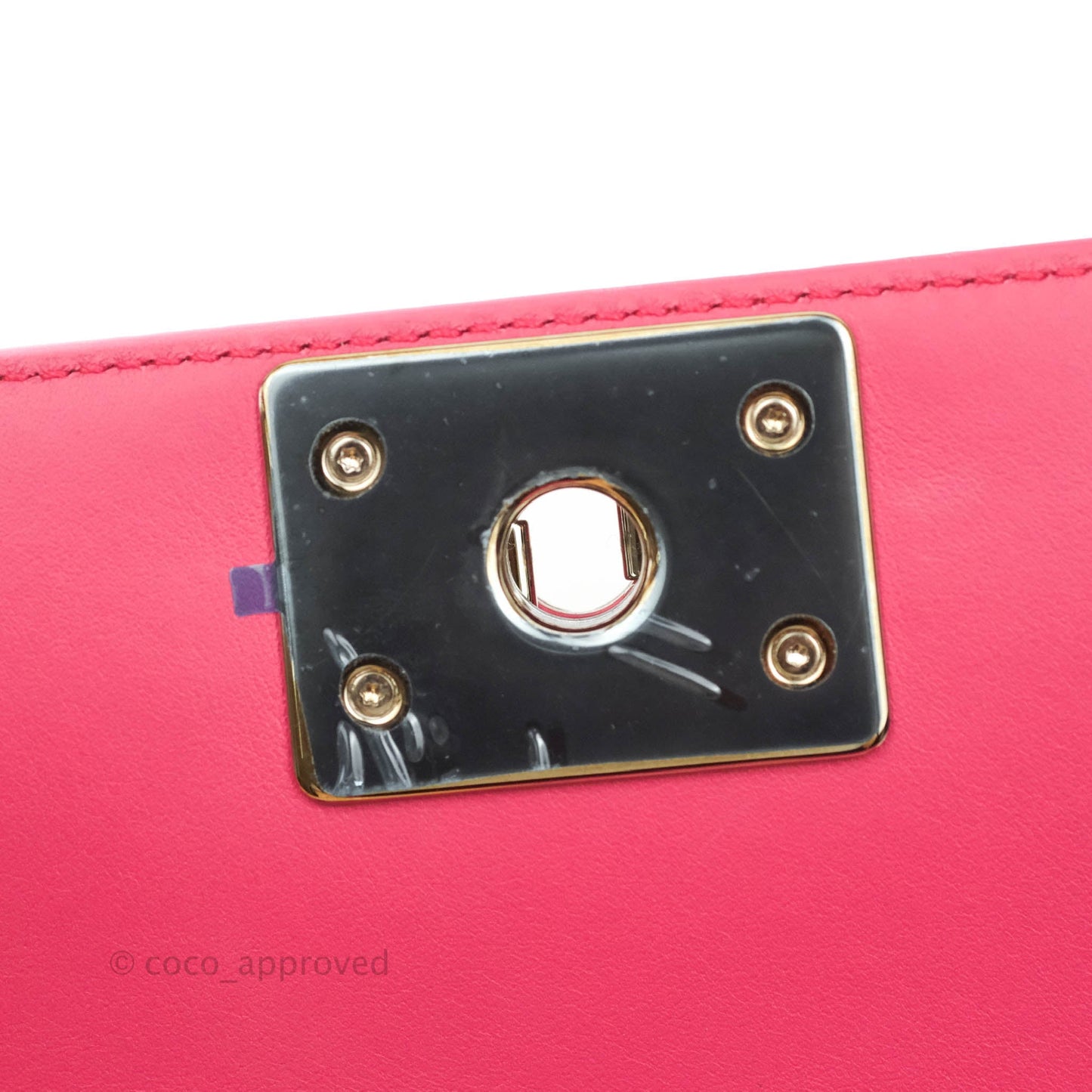 Chanel Quilted Medium Boy Bag Pink Patent Pink & Silver Hardware