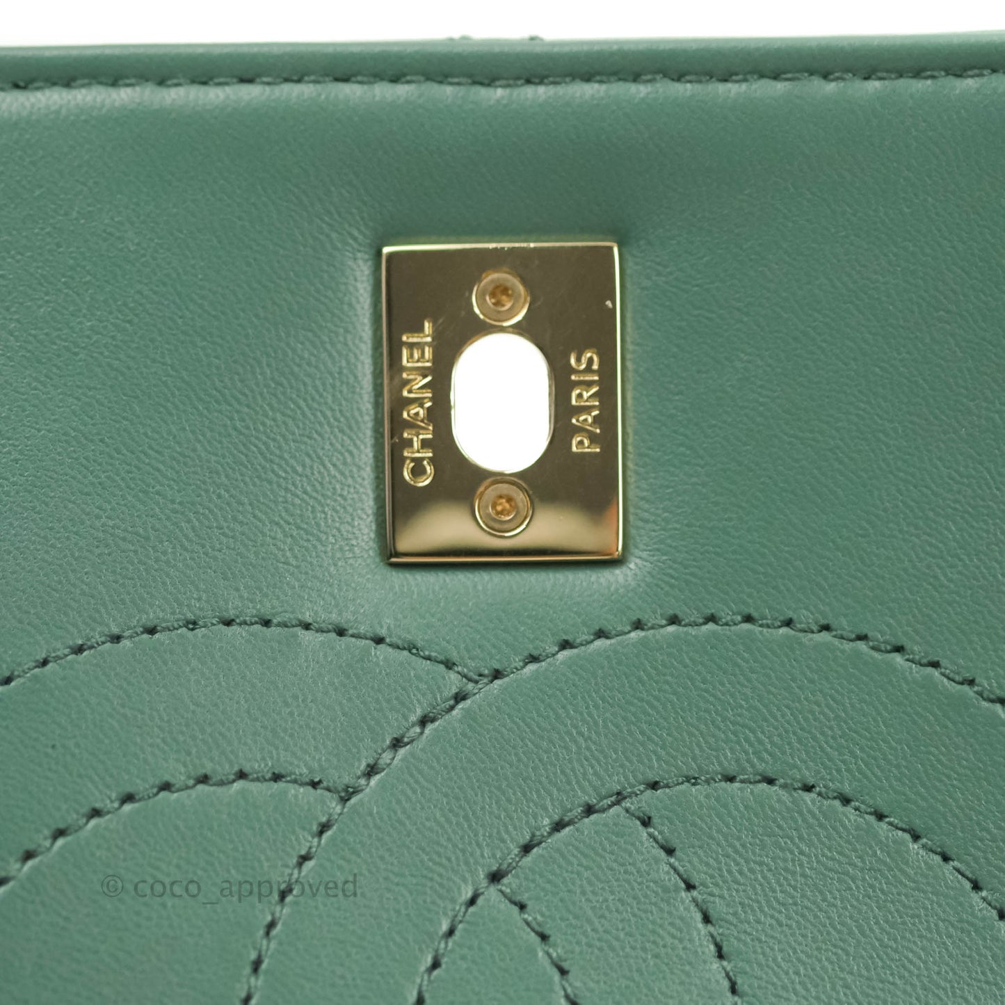 Chanel Quilted Trendy CC Small Green Lambskin Gold Hardware
