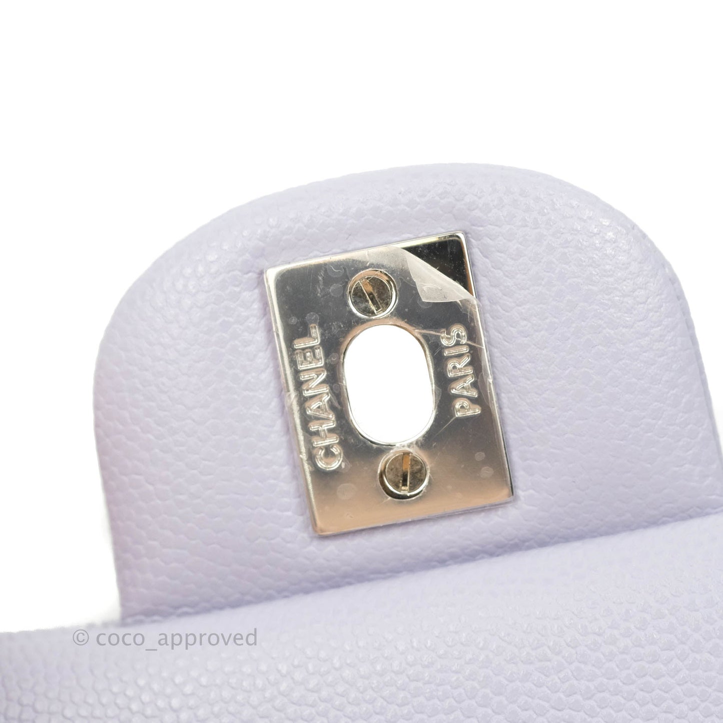 Chanel Classic Small S/M Flap Lilac Caviar Silver Hardware 21K