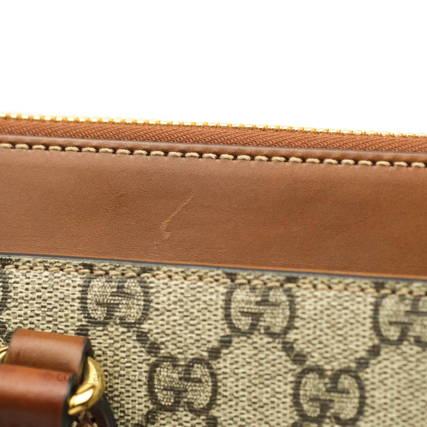 Gucci Monogram Canvas Brown Shopping Tote