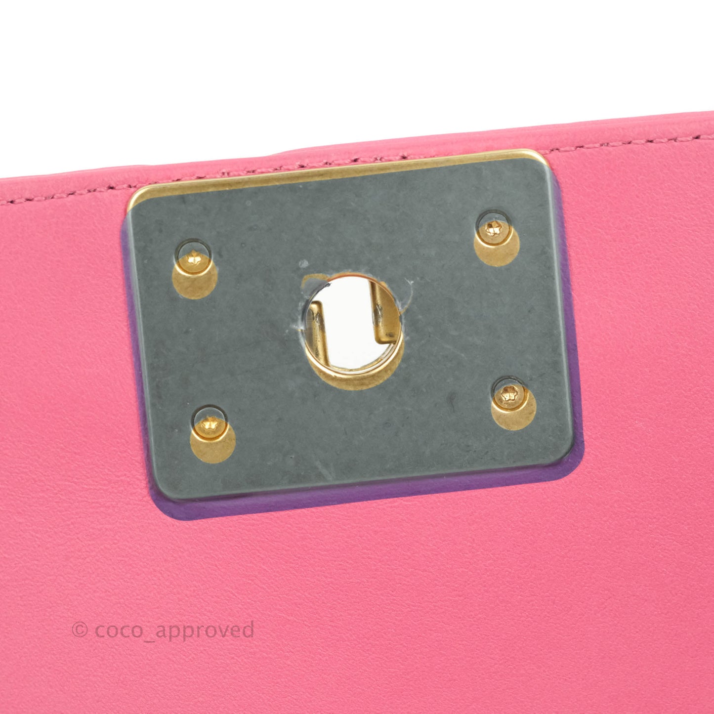 Chanel Quilted Medium Boy Bag Pink Lambskin Aged Gold Hardware
