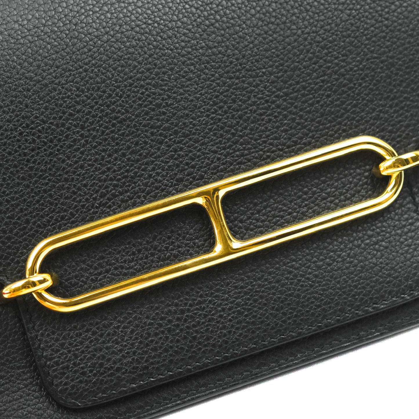Hermès Roulis Mini 18 Black Clemence Gold Hardware