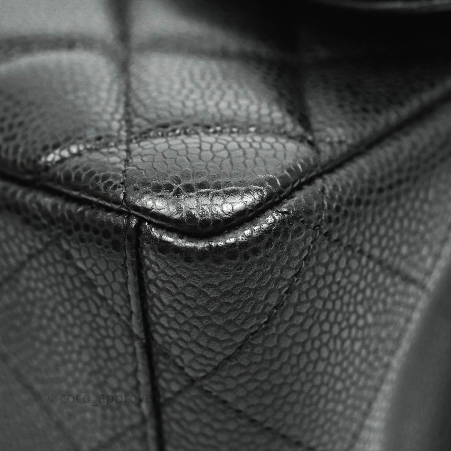 Chanel Single Flap Maxi Caviar Black Silver Hardware