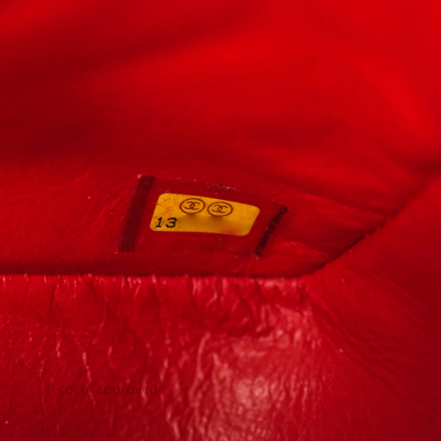 Chanel Quilted Jumbo Red Patent Silver Hardware 10C