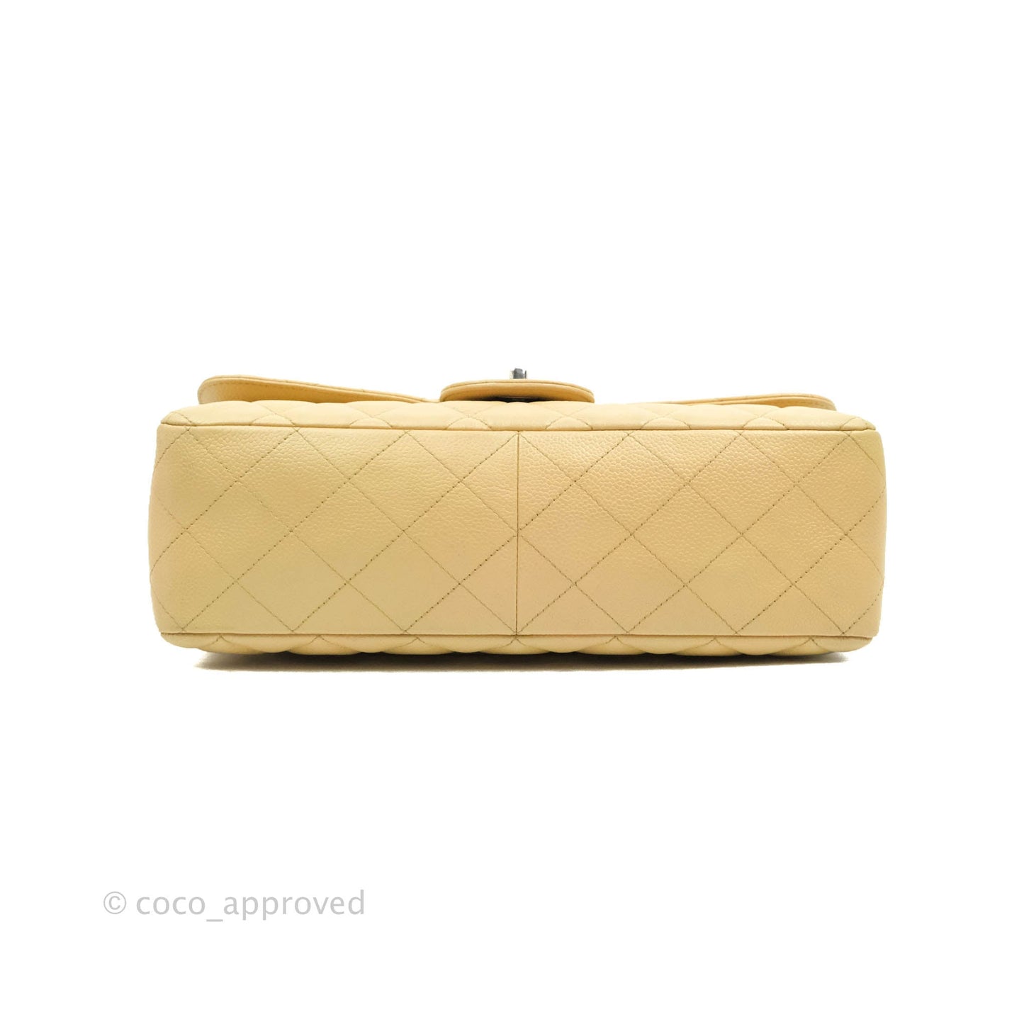 Chanel Jumbo Single Flap Beige Caviar Silver Hardware