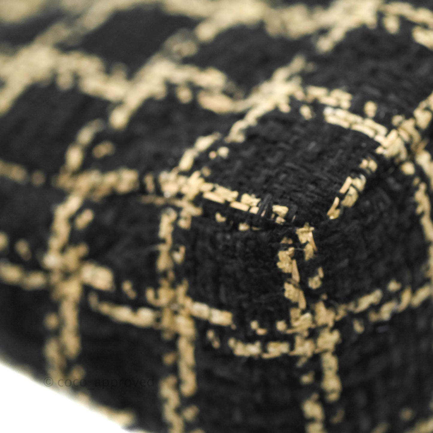 Chanel 19 Medium Beige Black Tweed Mixed Hardware