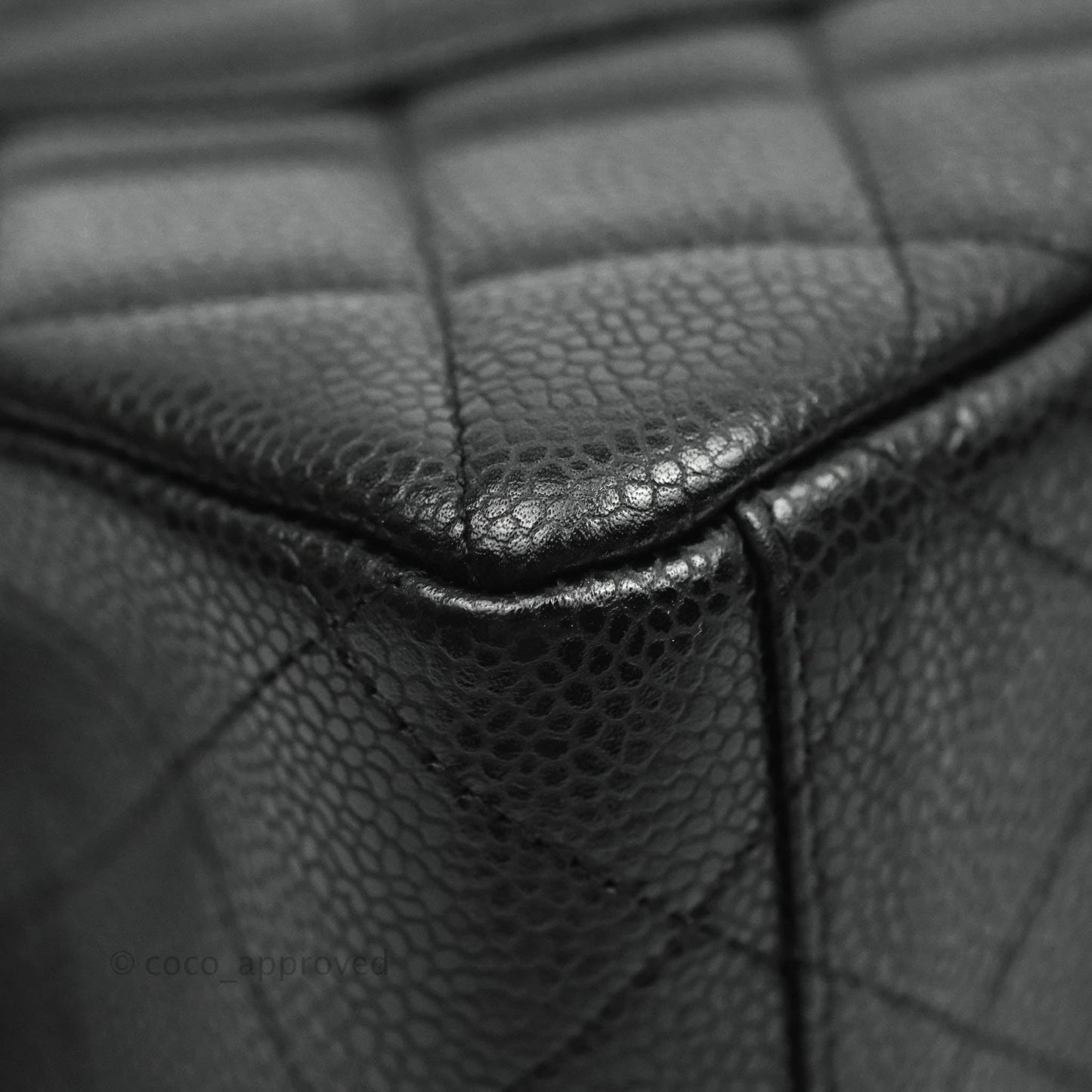 Chanel Single Flap Maxi Caviar Black Silver Hardware