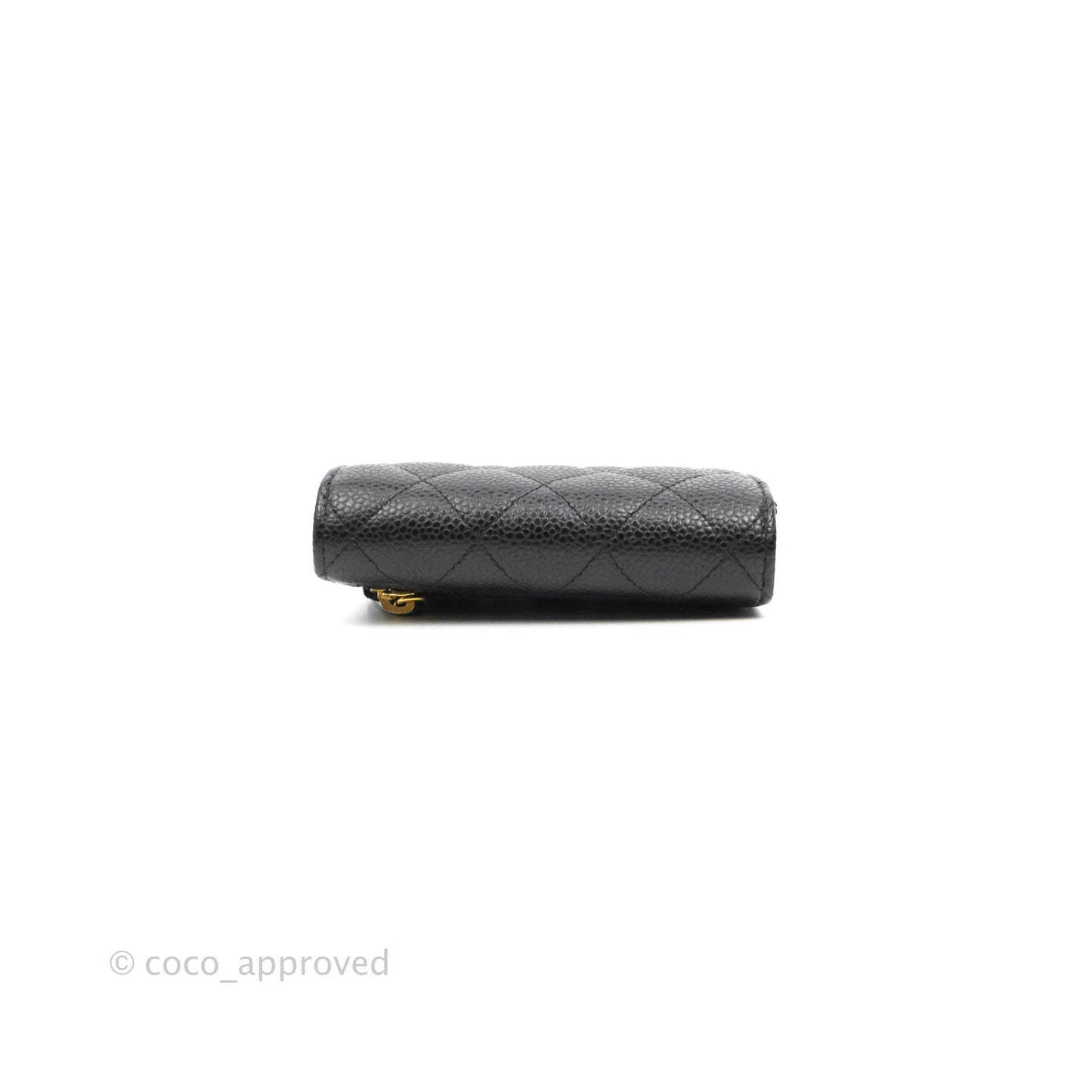 Chanel Classic Short Flap Wallet Black Caviar Gold Hardware