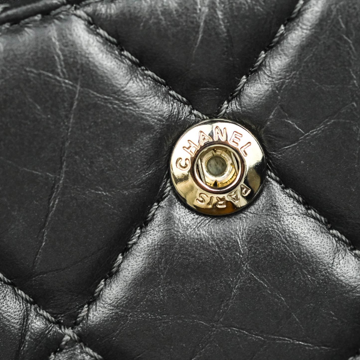 Chanel Reissue 227 Quilted Dark Grey Aged Calfskin Ruthenium Hardware