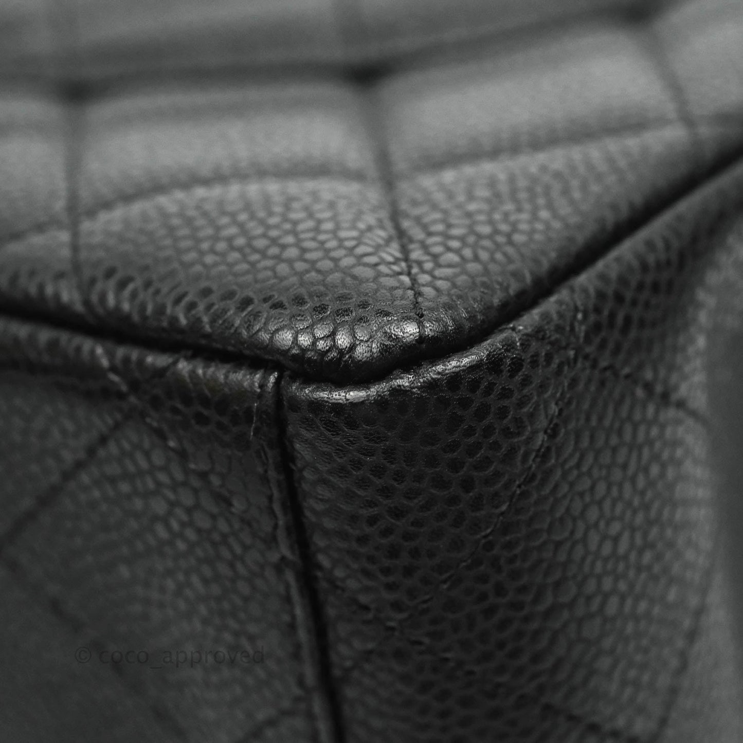 Chanel Single Flap Maxi Caviar Black Silver Hardware