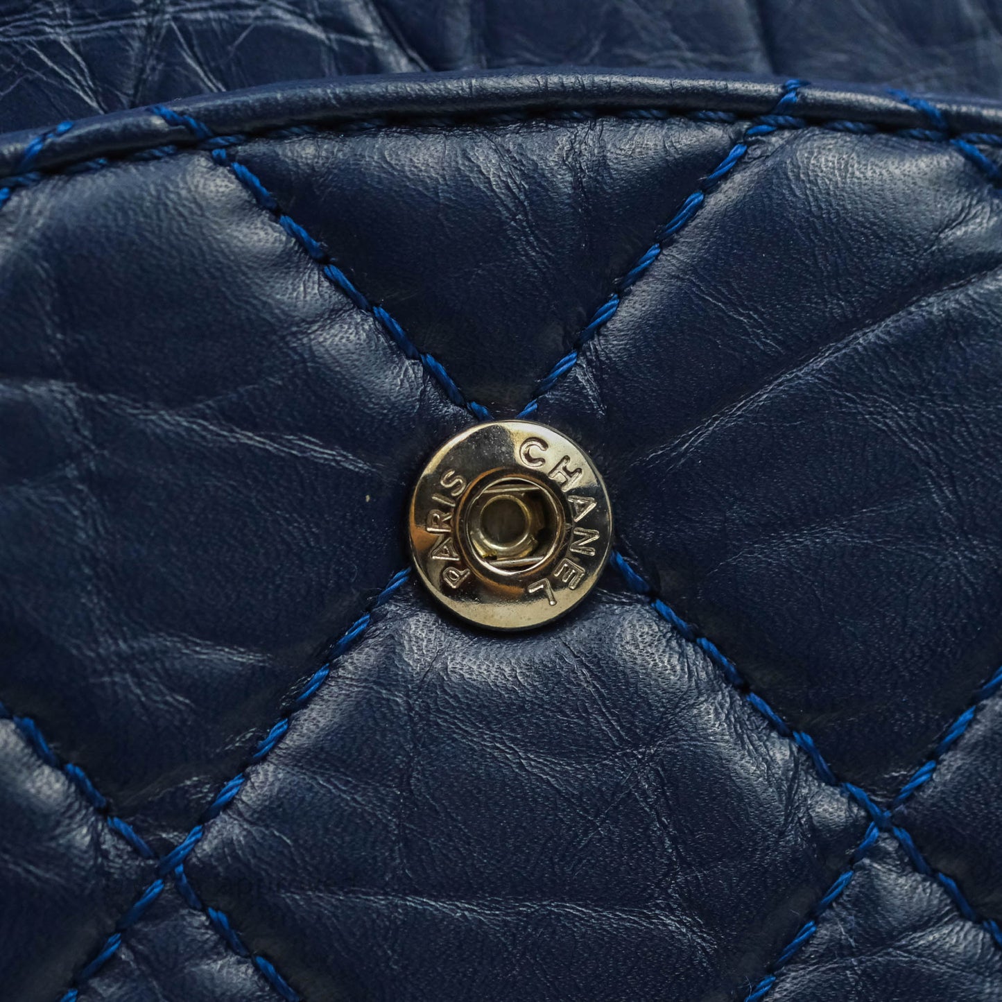 Chanel Reissue 227 Quilted Navy Aged Calfskin Ruthenium Hardware