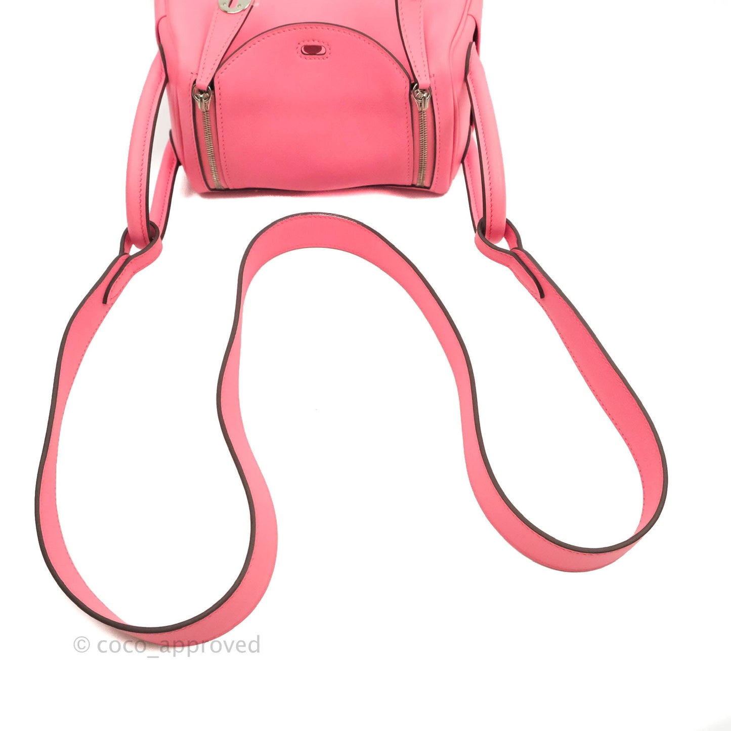 Hermès Mini Lindy 20 Rose Ete Swift Palladium Hardware