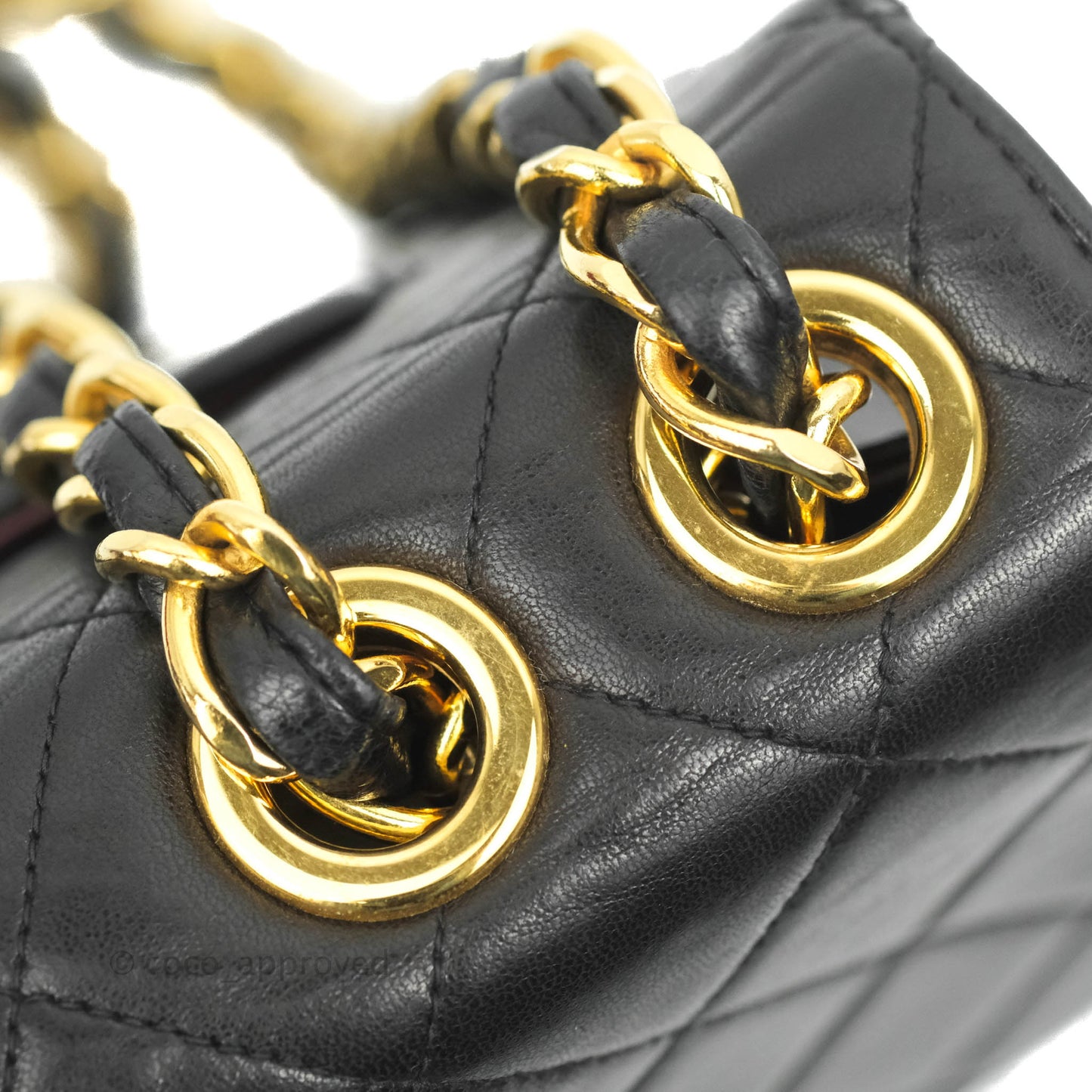Chanel Vintage Jumbo Single Flap Black Lambskin 24K Gold Hardware