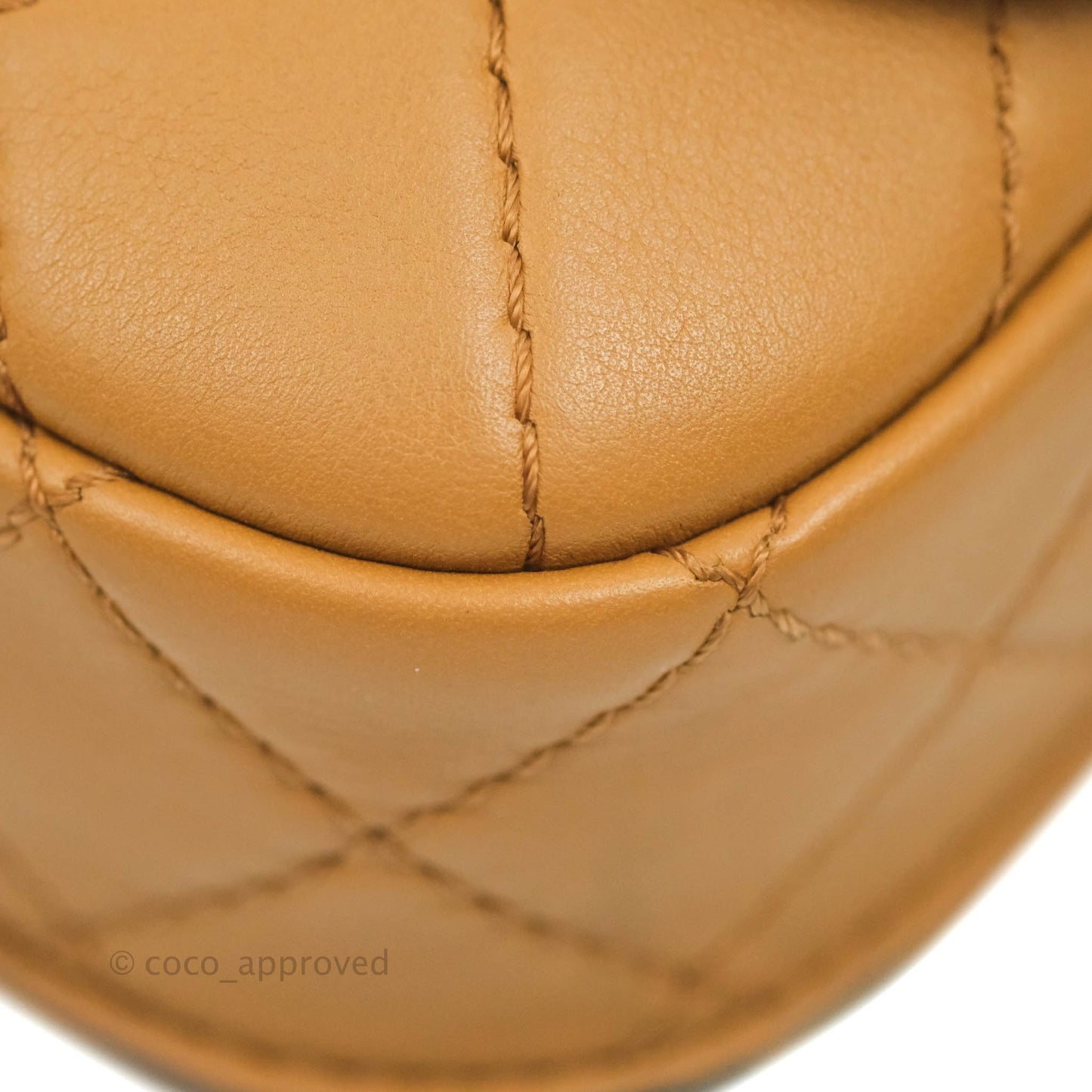 Chanel Quilted Flap With Coin Purse Caramel Calfskin Aged Gold Hardware 19K