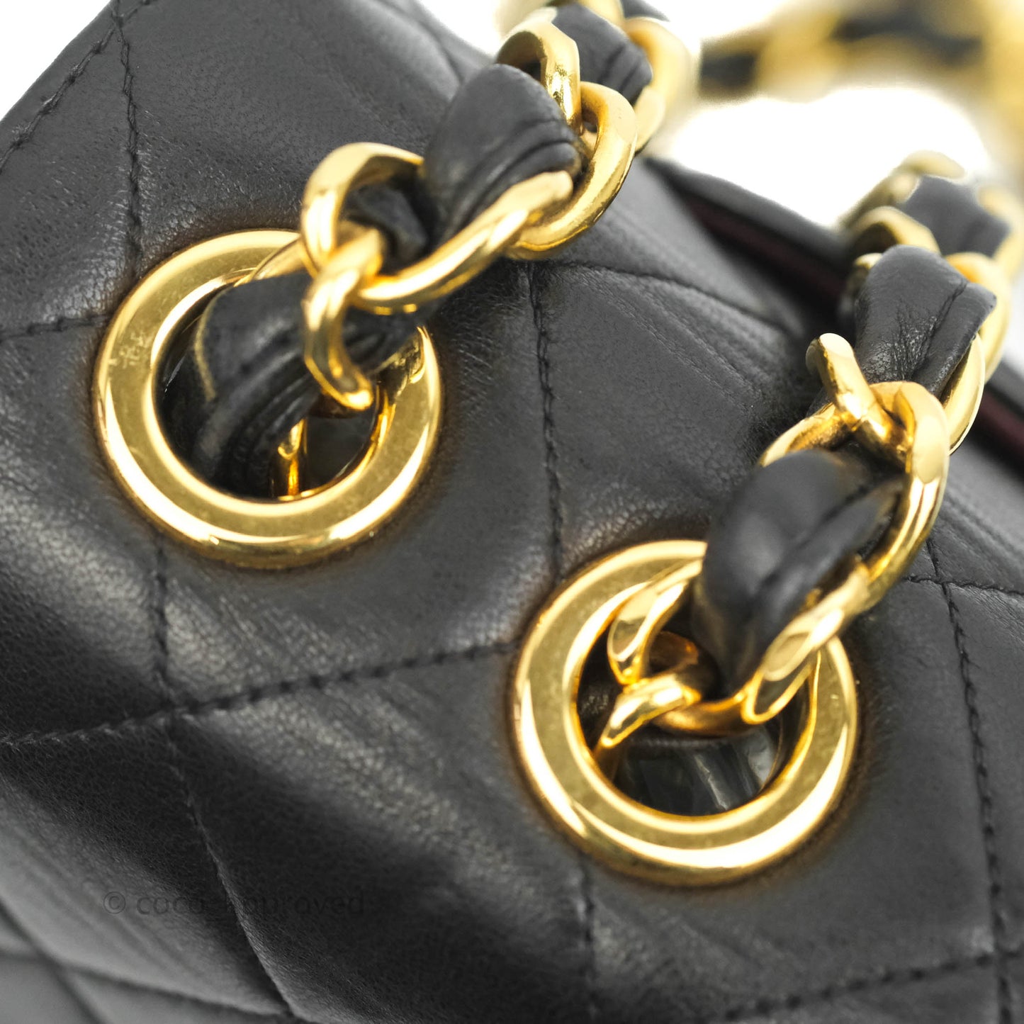Chanel Vintage Jumbo Single Flap Black Lambskin 24K Gold Hardware