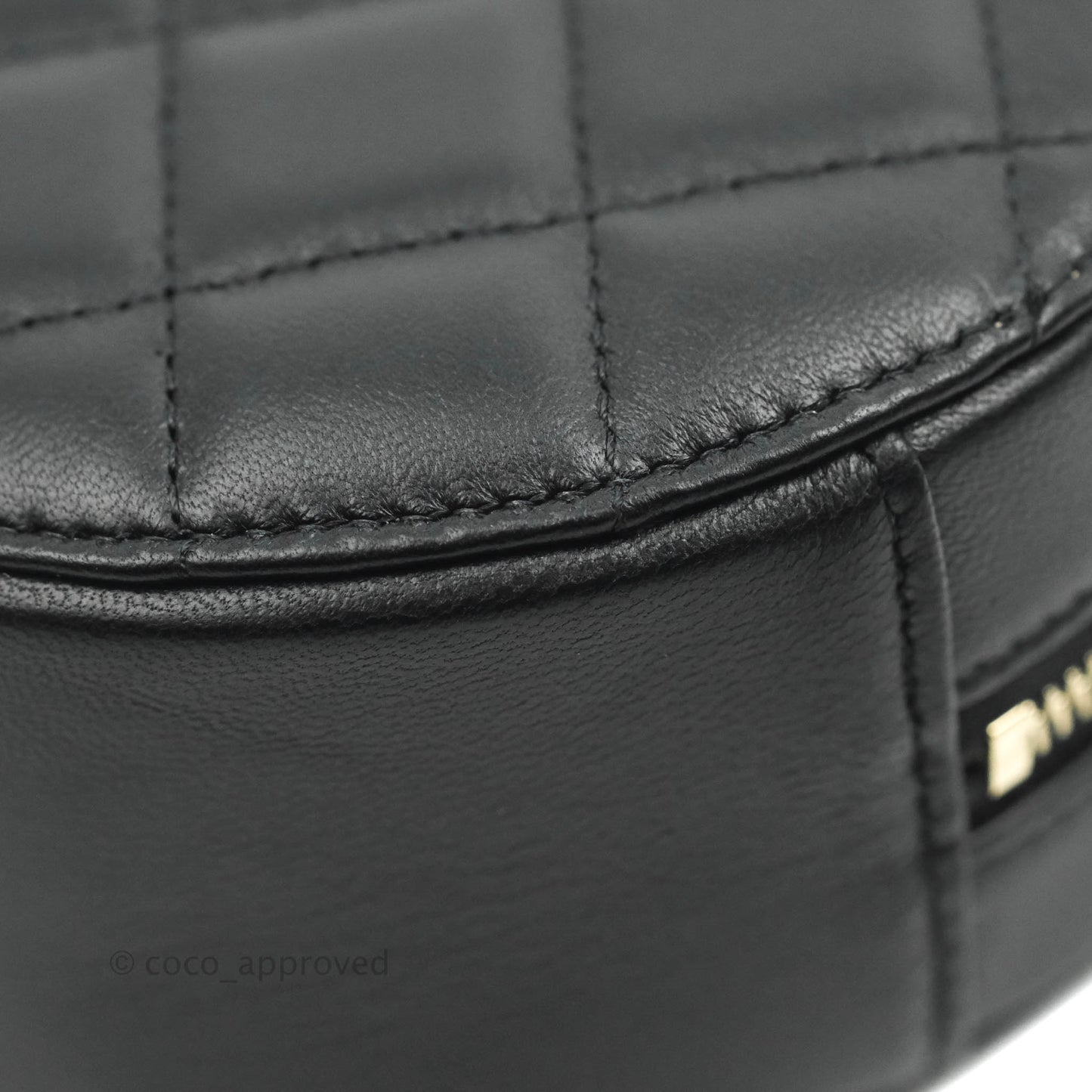 Chanel Quilted Round Pearl Crush Clutch With Chain Black Lambskin Gold Hardware