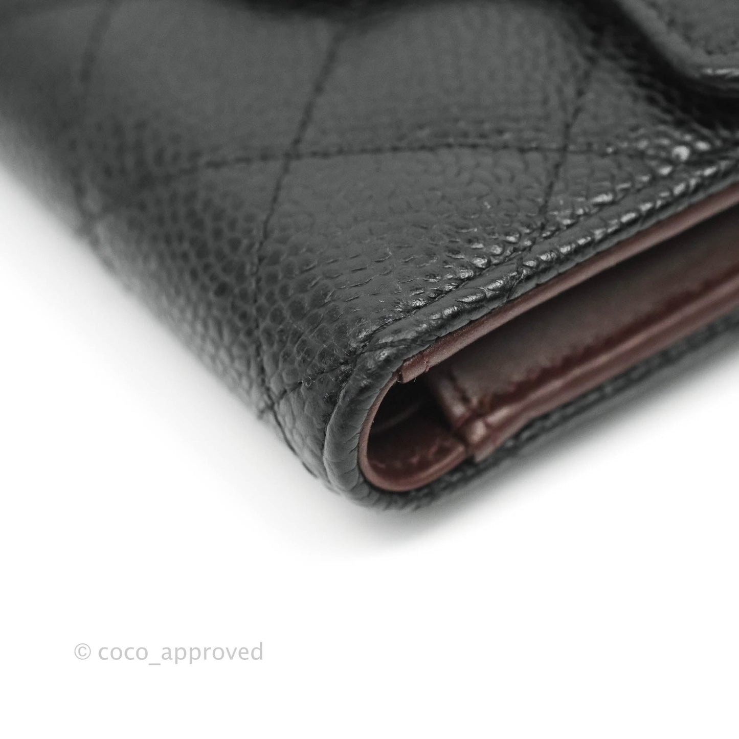 Chanel Classic Short Flap Wallet Black Caviar Gold Hardware