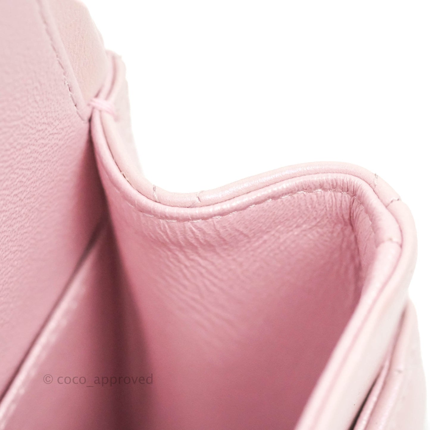 Chanel Quilted M/L Medium Double Flap Bag Iridescent Pink Calfskin Gold Hardware 21S