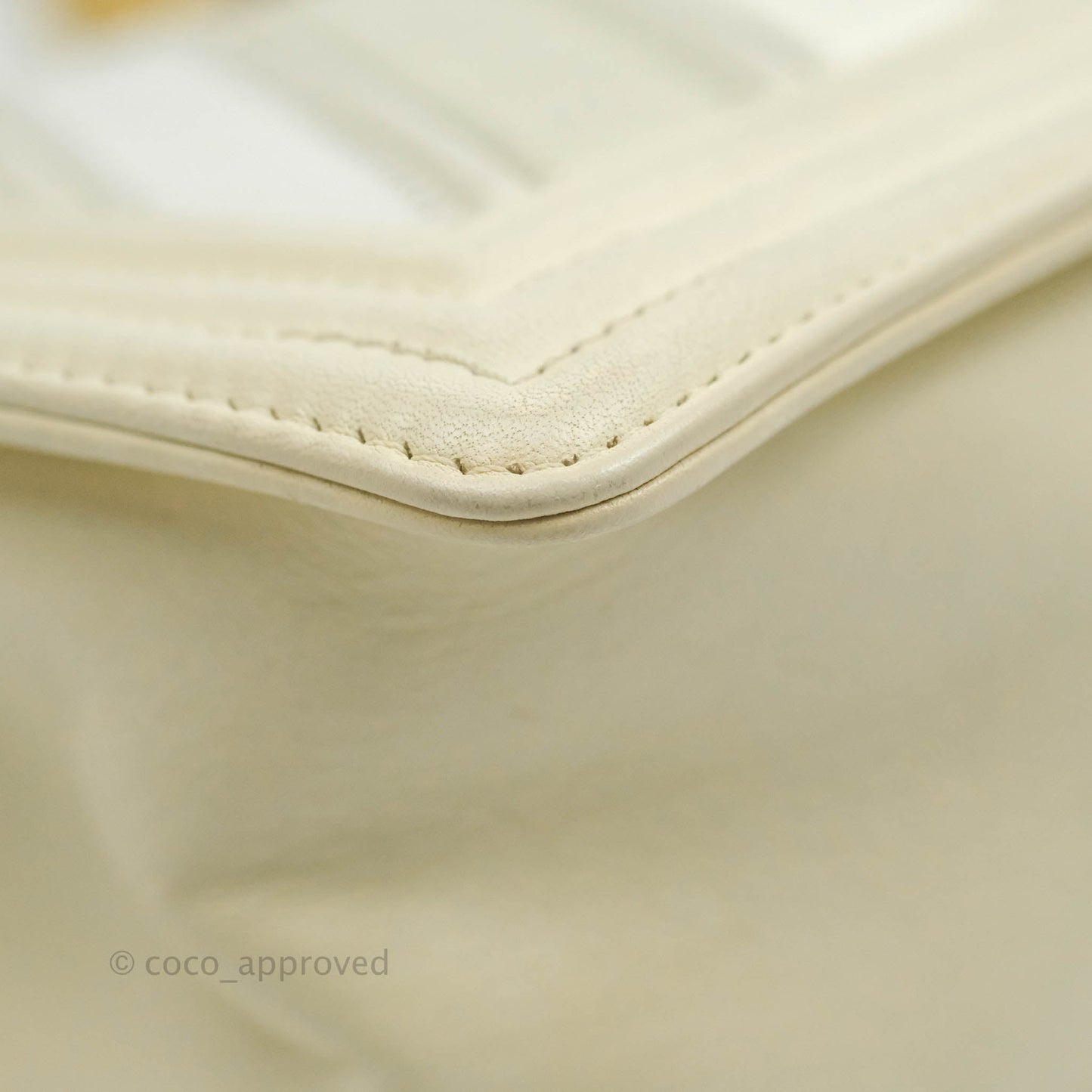 Chanel Medium Chevron Boy Light Beige Calfskin Caviar Aged Gold Hardware