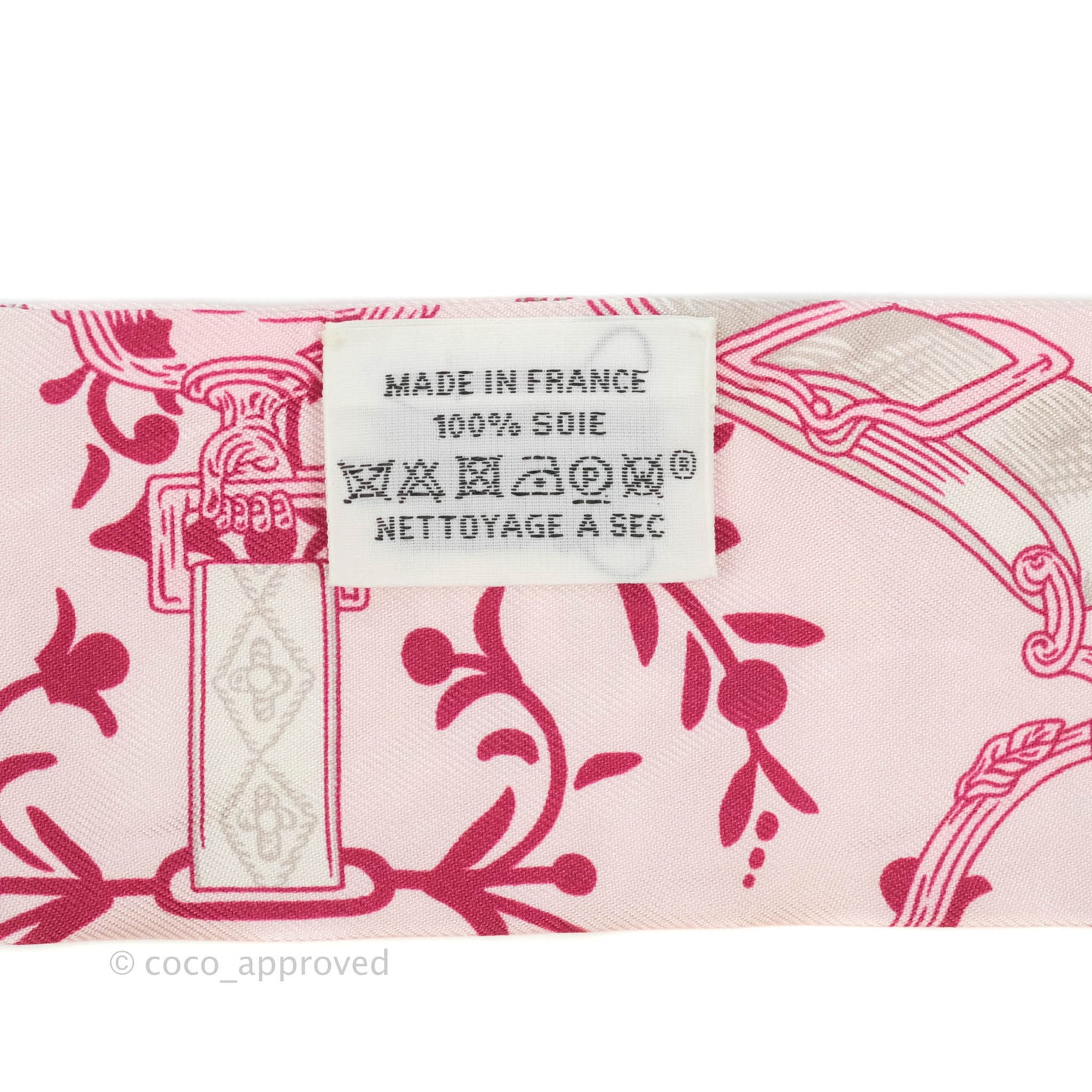 Hermès Silk Twilly Light Pink Blue