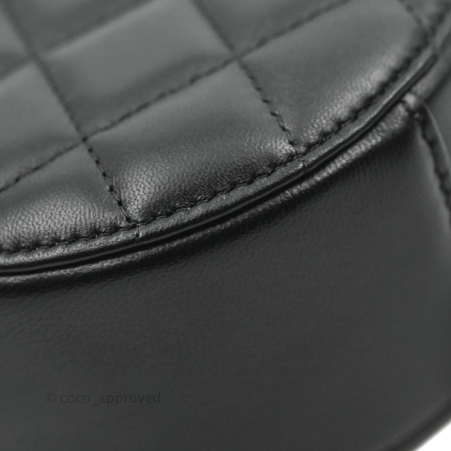 Chanel Quilted Round Pearl Crush Clutch With Chain Black Lambskin Gold Hardware