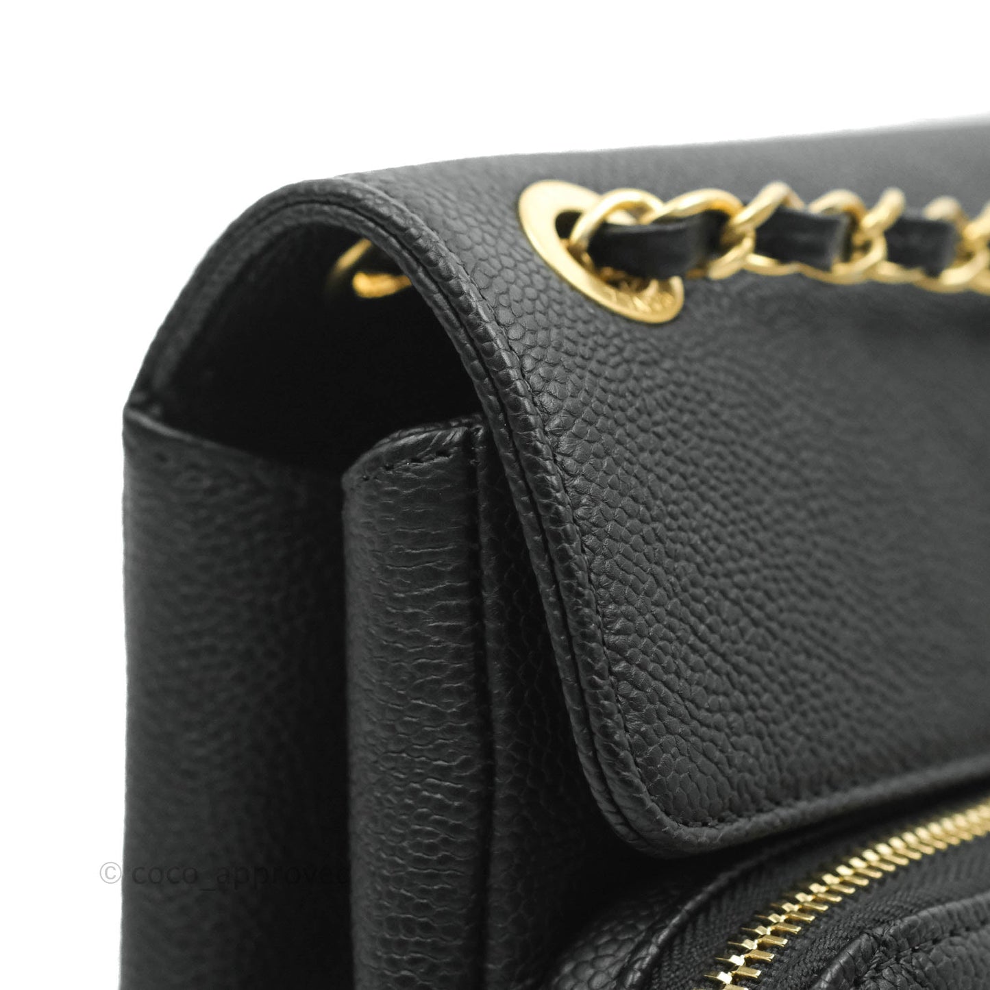 Chanel Small Flap Bag Black Caviar Gold Hardware 19B