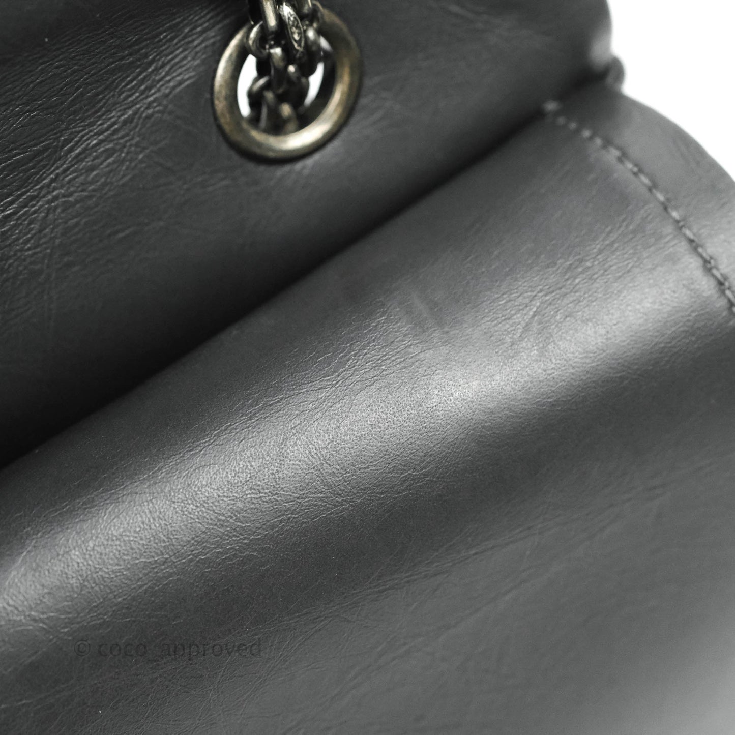 Chanel Reissue 227 Quilted Dark Grey Aged Calfskin Ruthenium Hardware