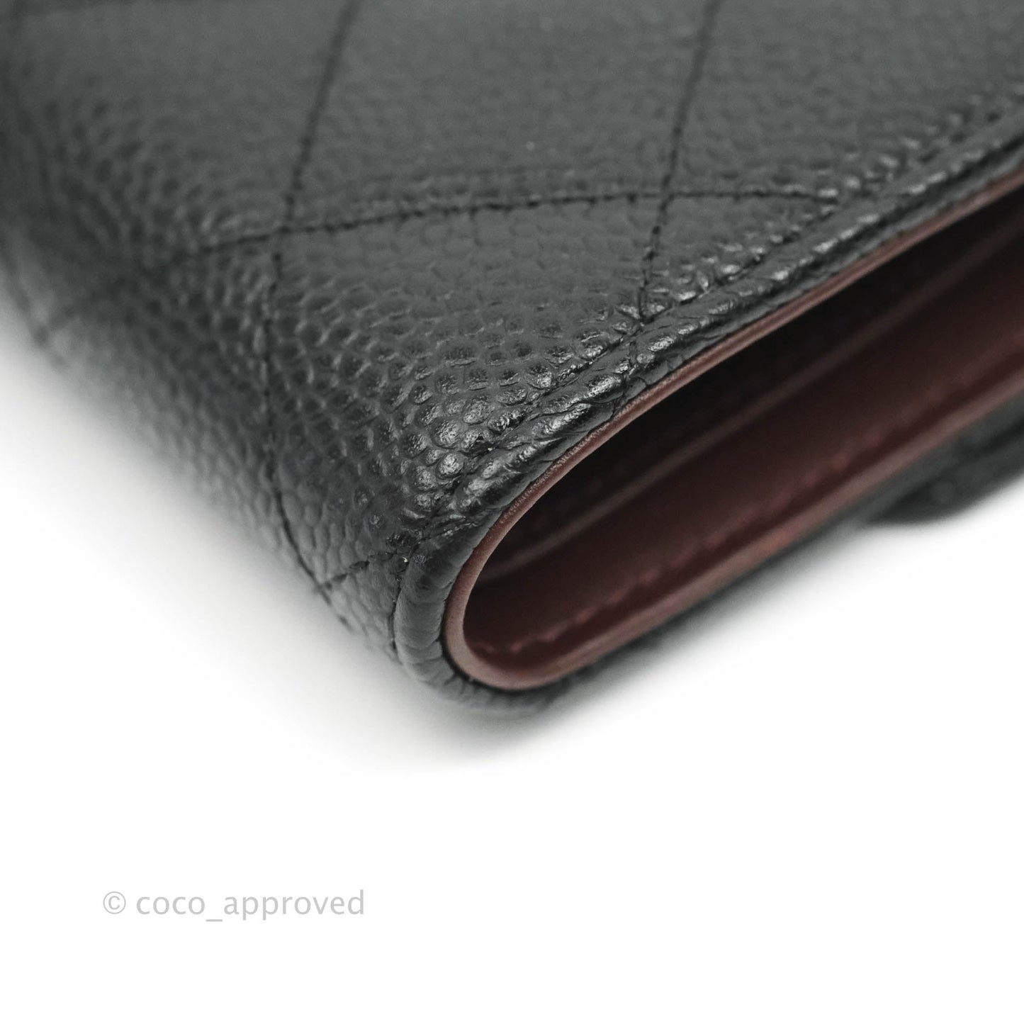 Chanel Classic Short Flap Wallet Black Caviar Gold Hardware